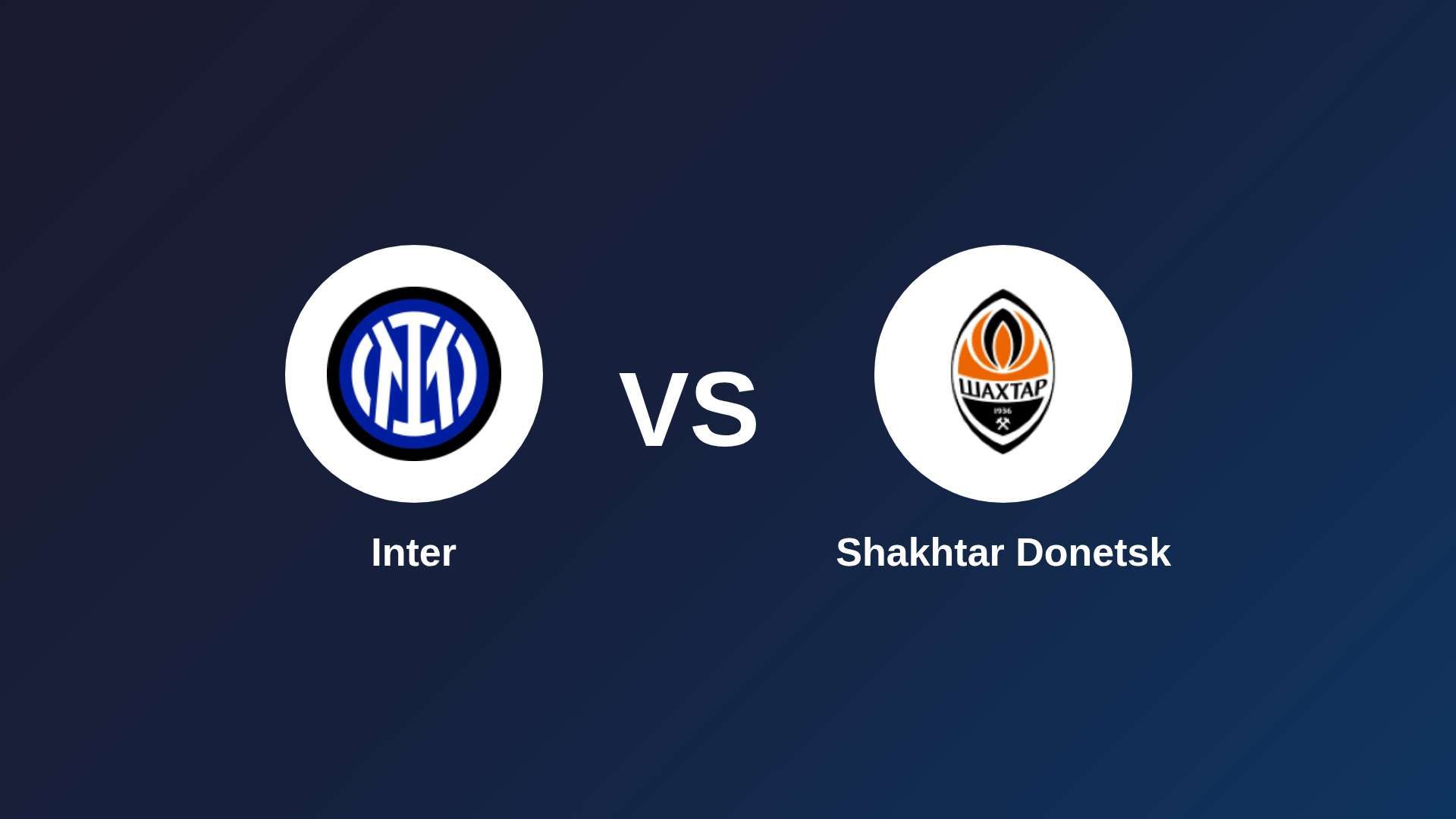 Inter vs Shakhtar Donetsk