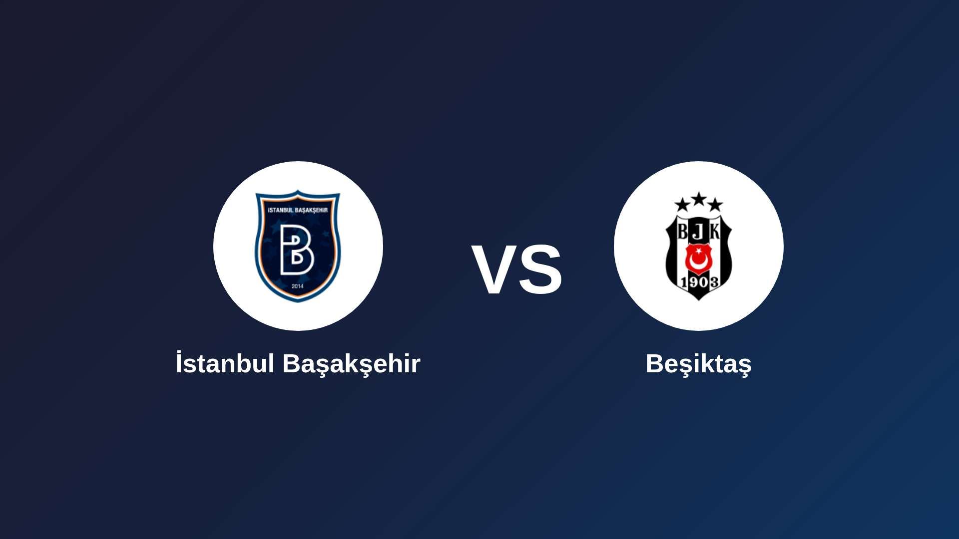 İstanbul Başakşehir vs Beşiktaş