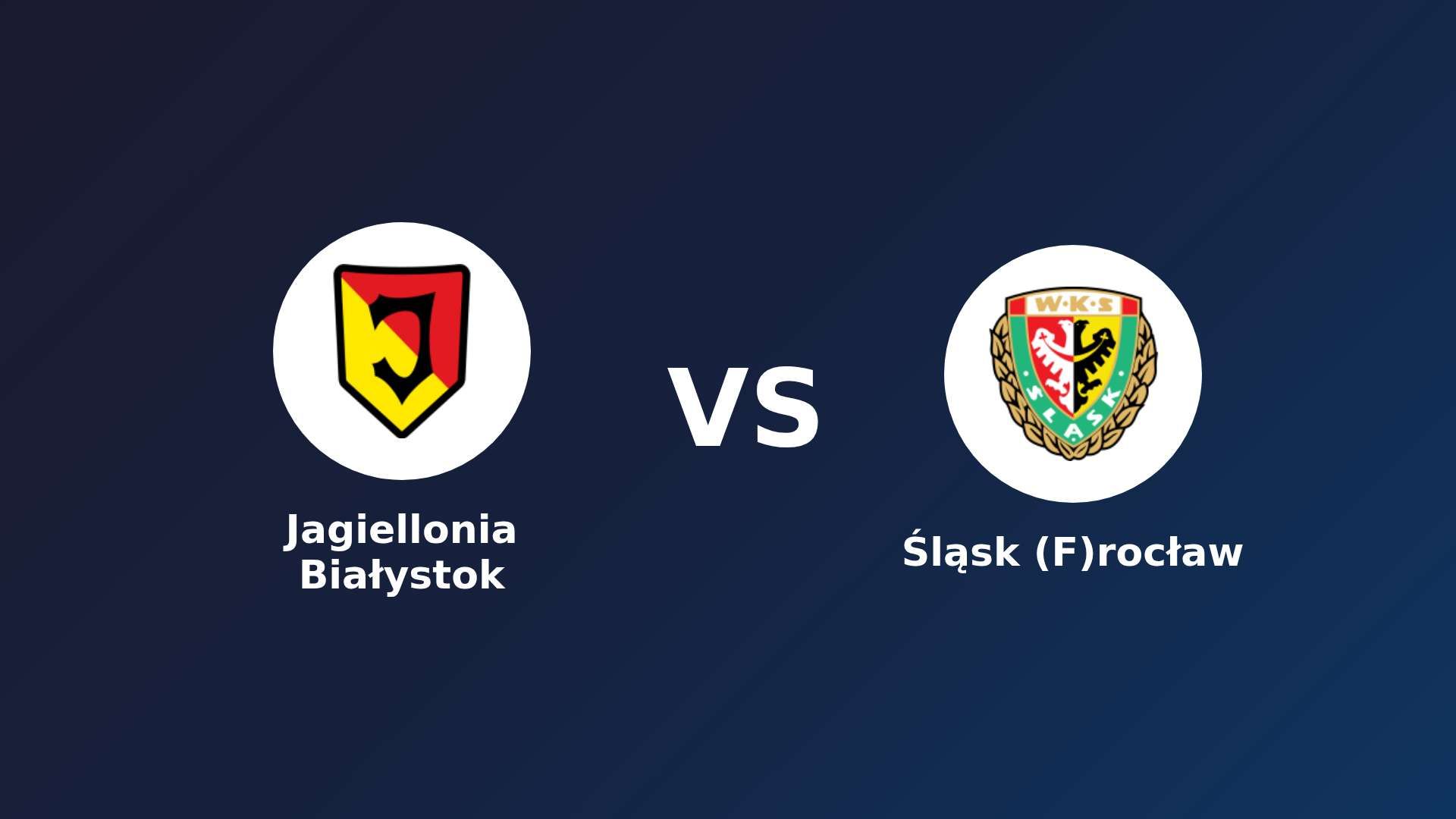 Jagiellonia Białystok vs Śląsk (F)rocław