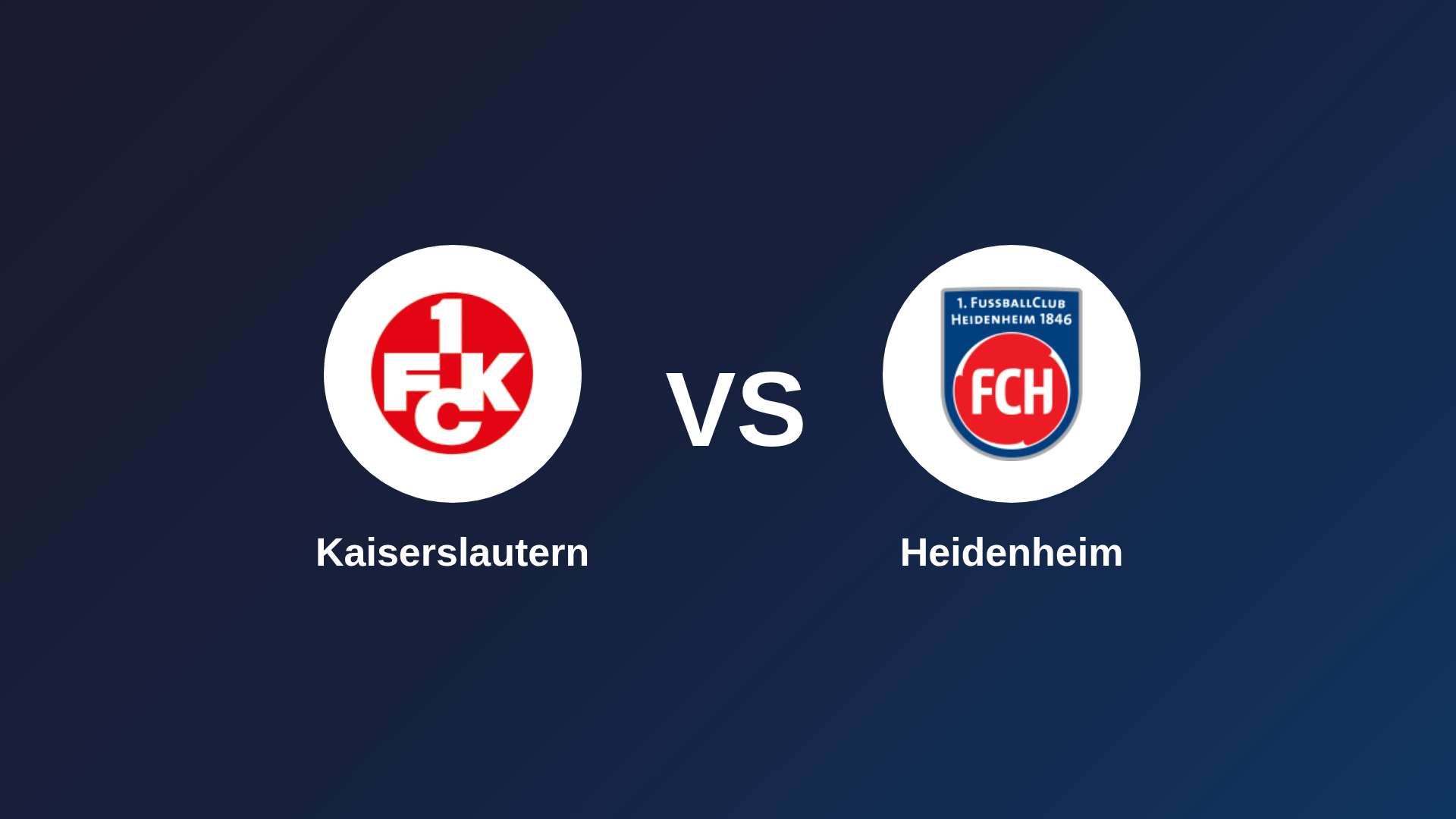 Kaiserslautern vs Heidenheim