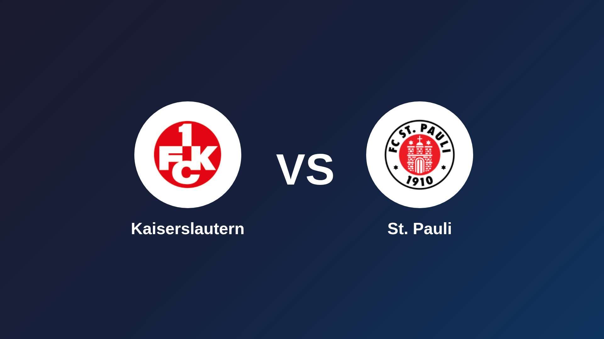 Kaiserslautern vs St. Pauli