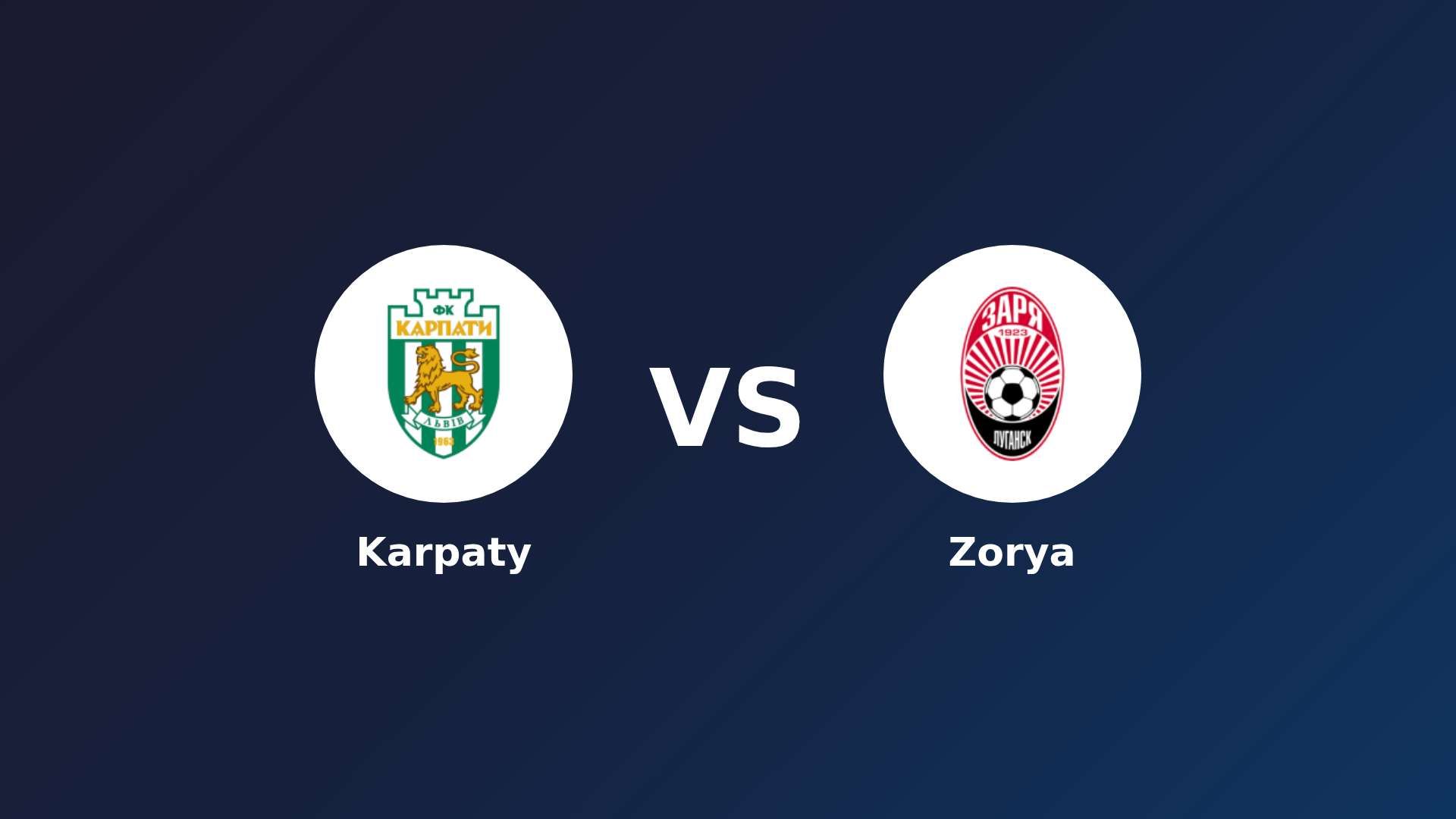 Karpaty vs Zorya Luhansk