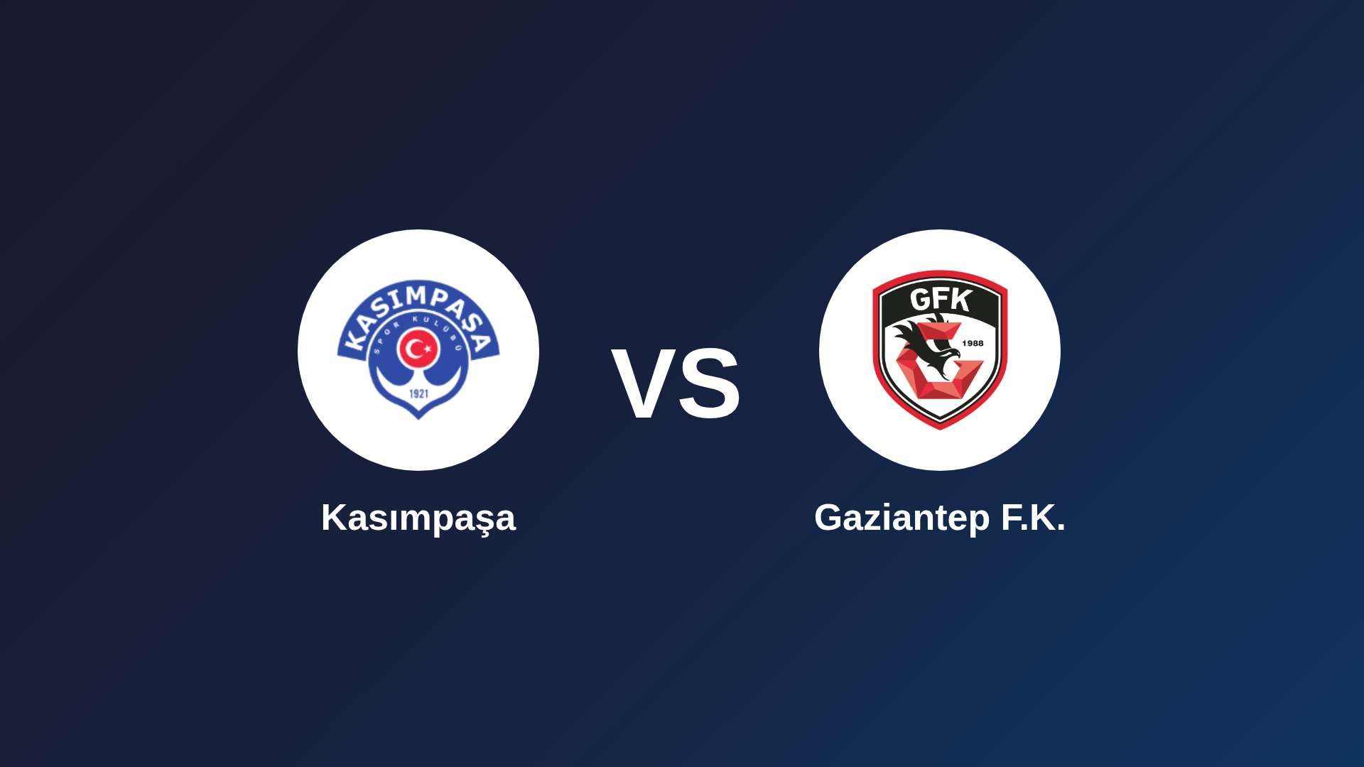 Kasımpaşa vs Gaziantep F.K.