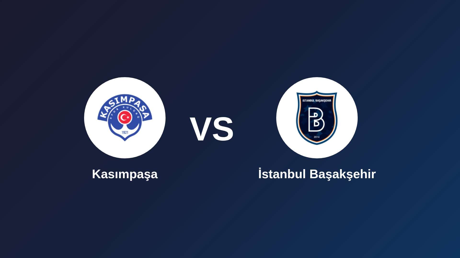 Kasımpaşa vs İstanbul Başakşehir