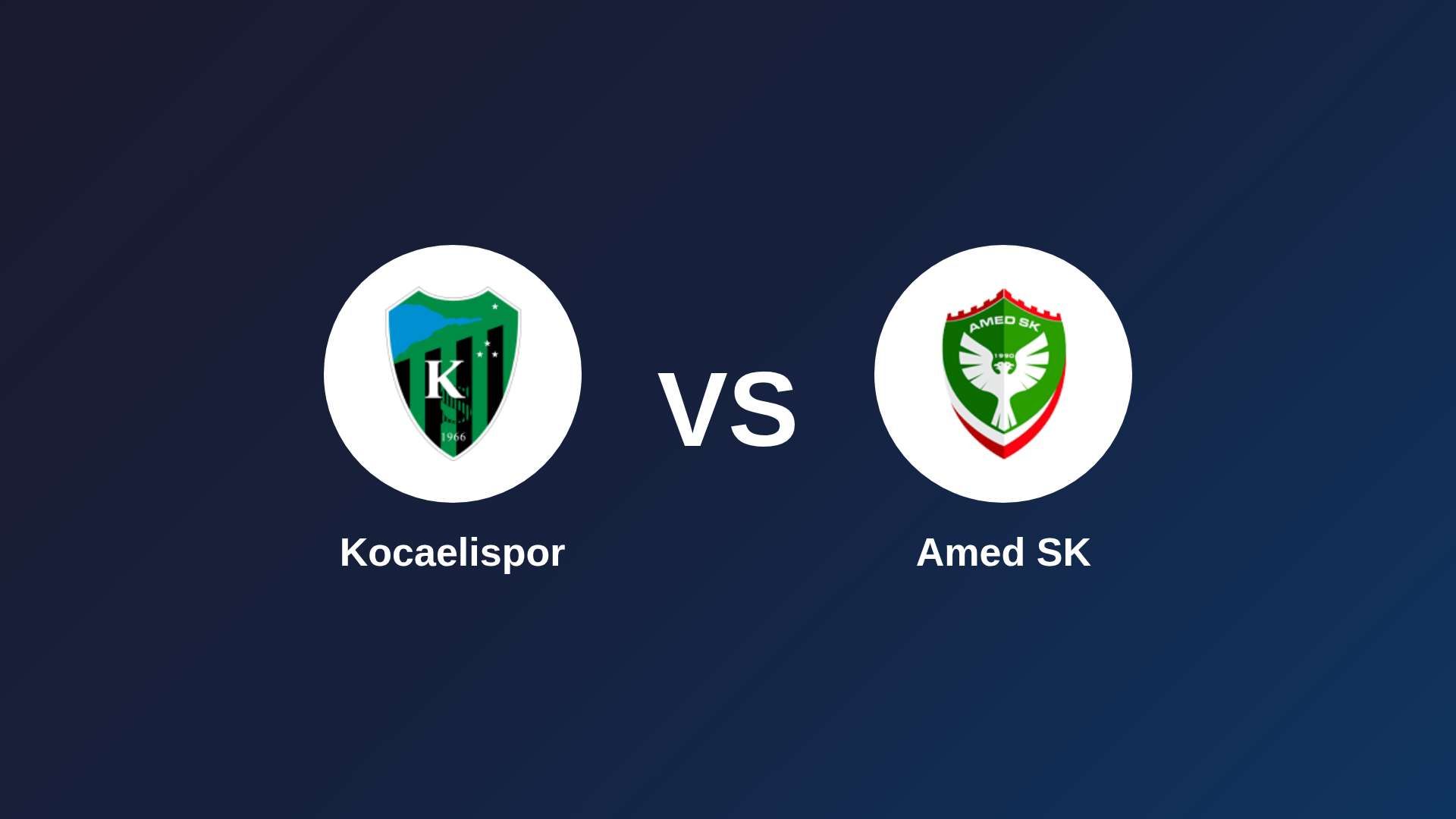 Kocaelispor vs Amed SK
