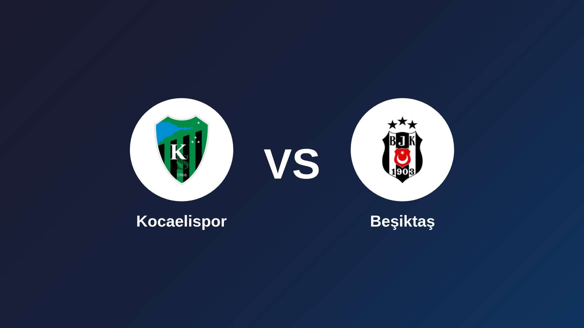 Kocaelispor vs Beşiktaş
