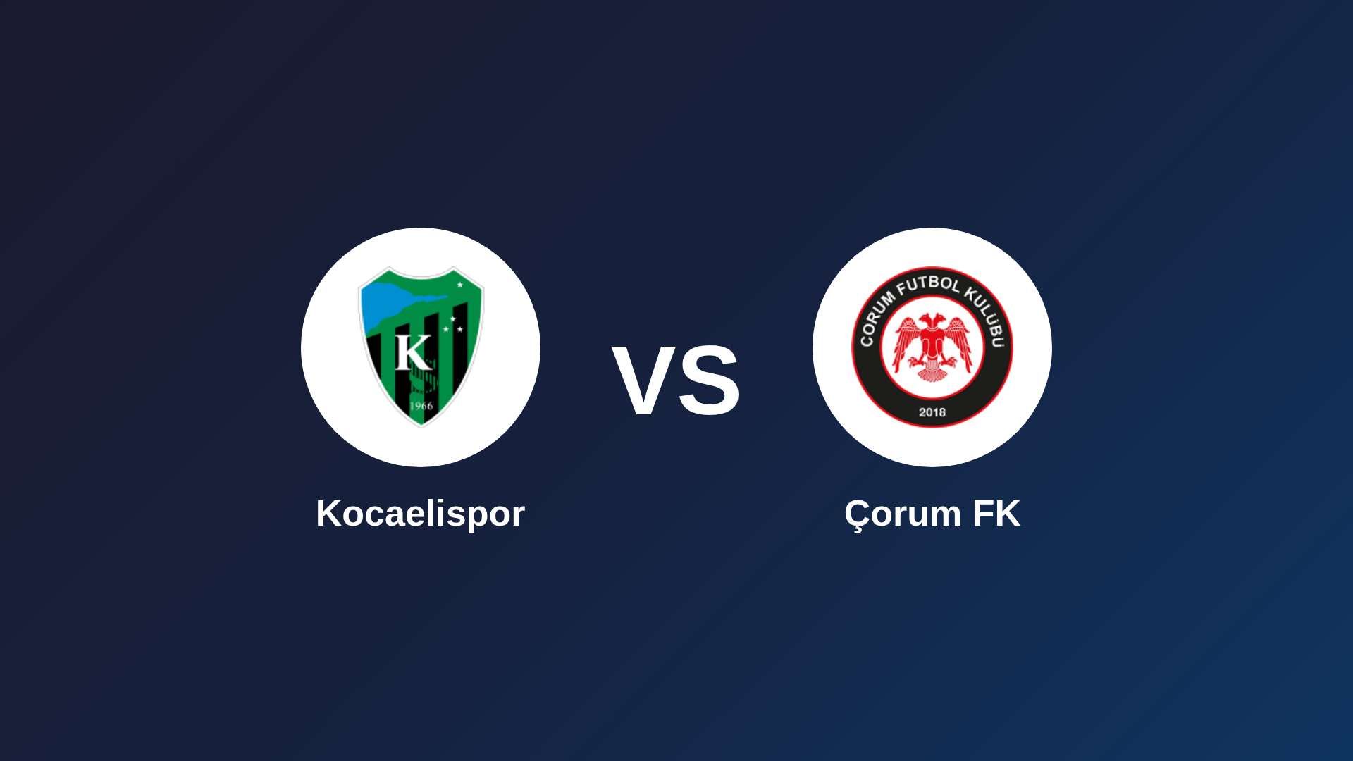 Kocaelispor vs Çorum FK