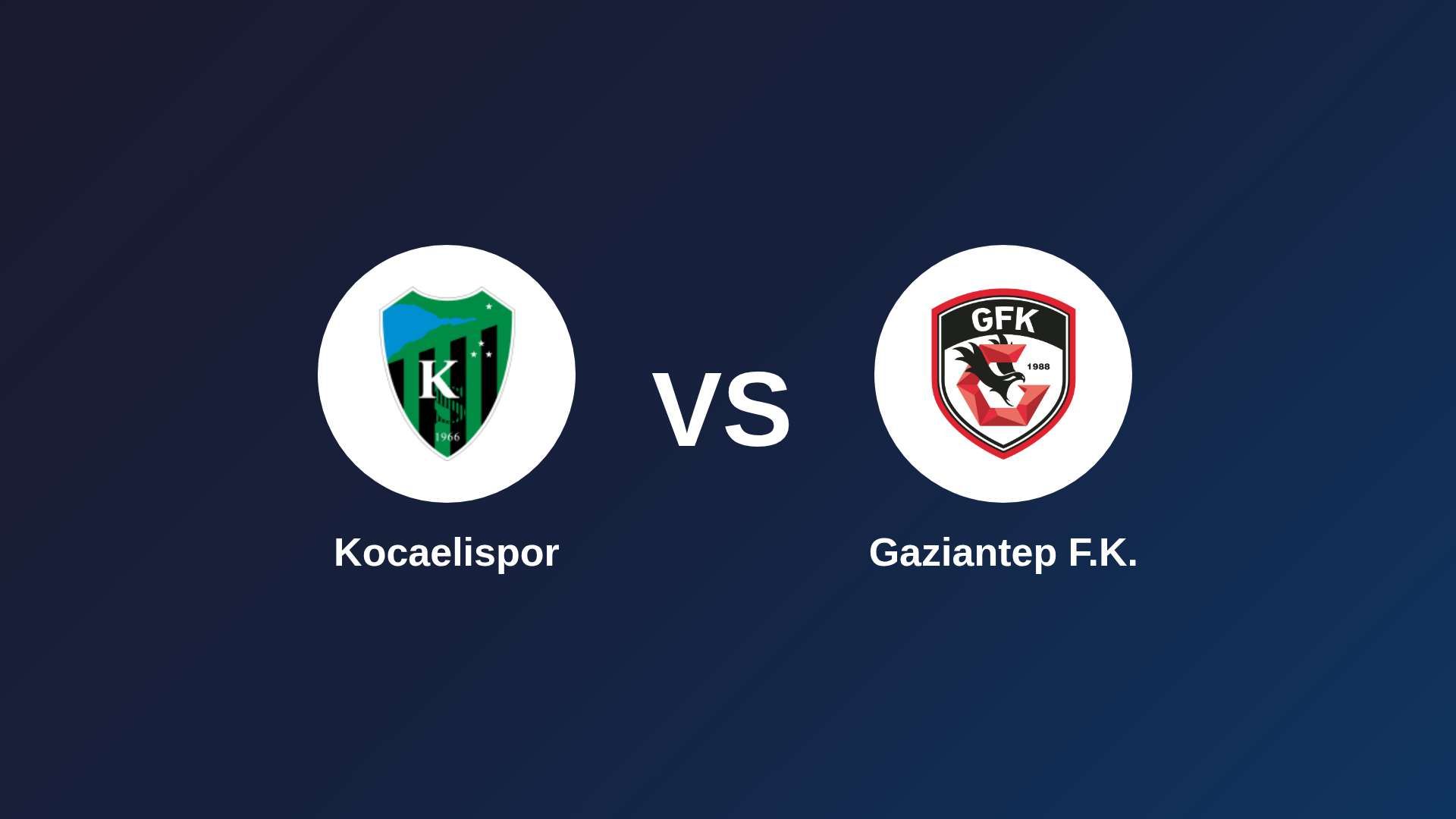 Kocaelispor vs Gaziantep F.K.