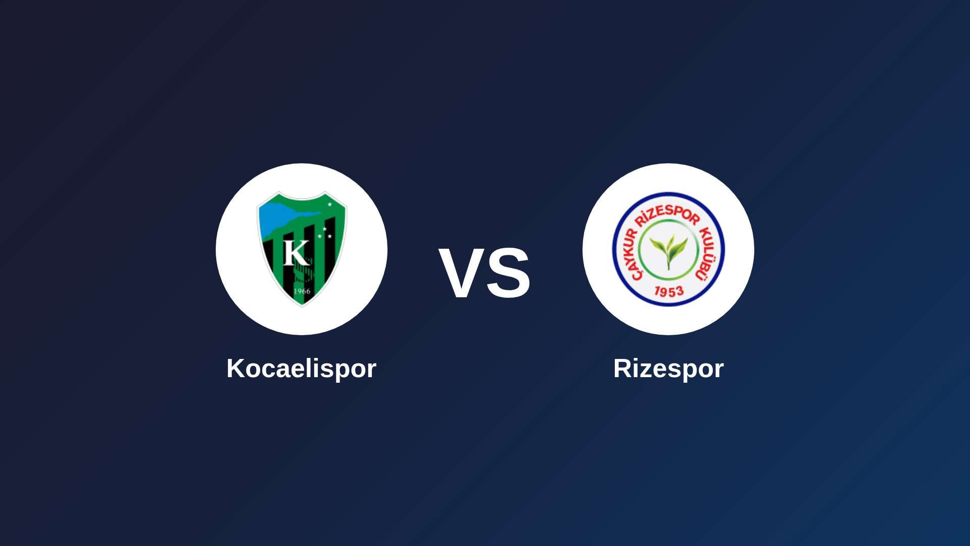 Kocaelispor vs Rizespor