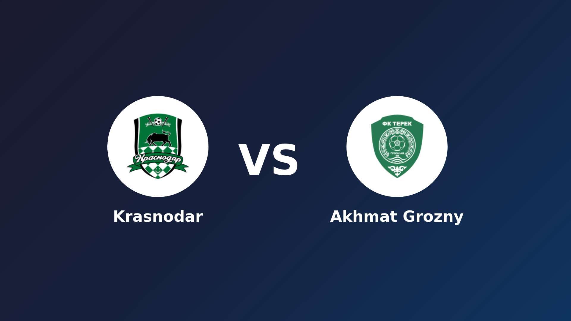 Krasnodar vs Akhmat Grozny