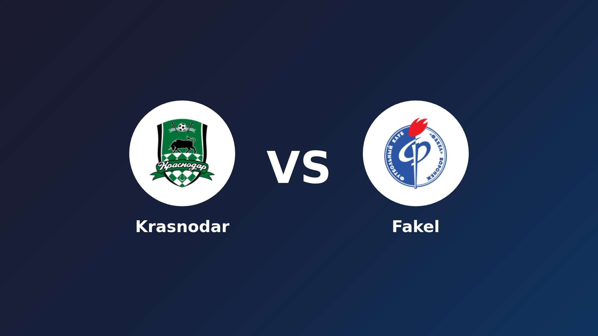 Krasnodar vs Fakel