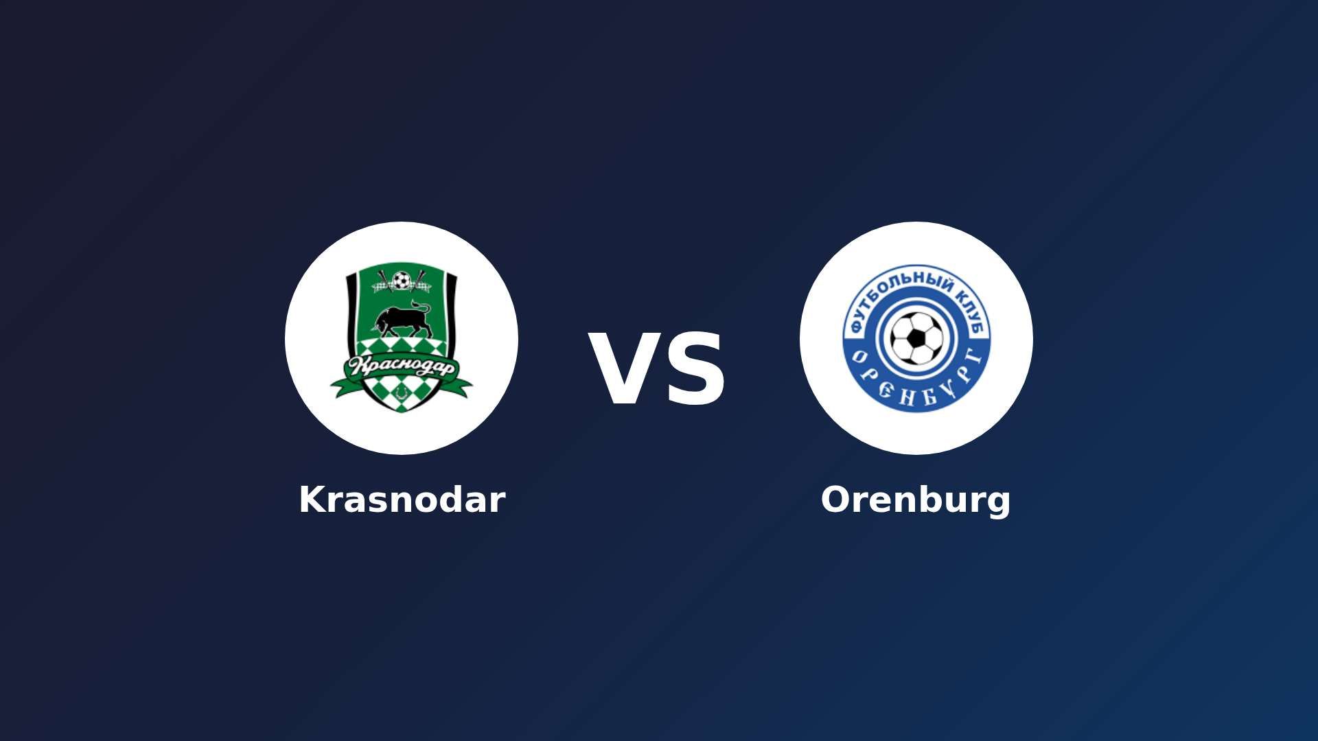 Krasnodar vs Orenburg