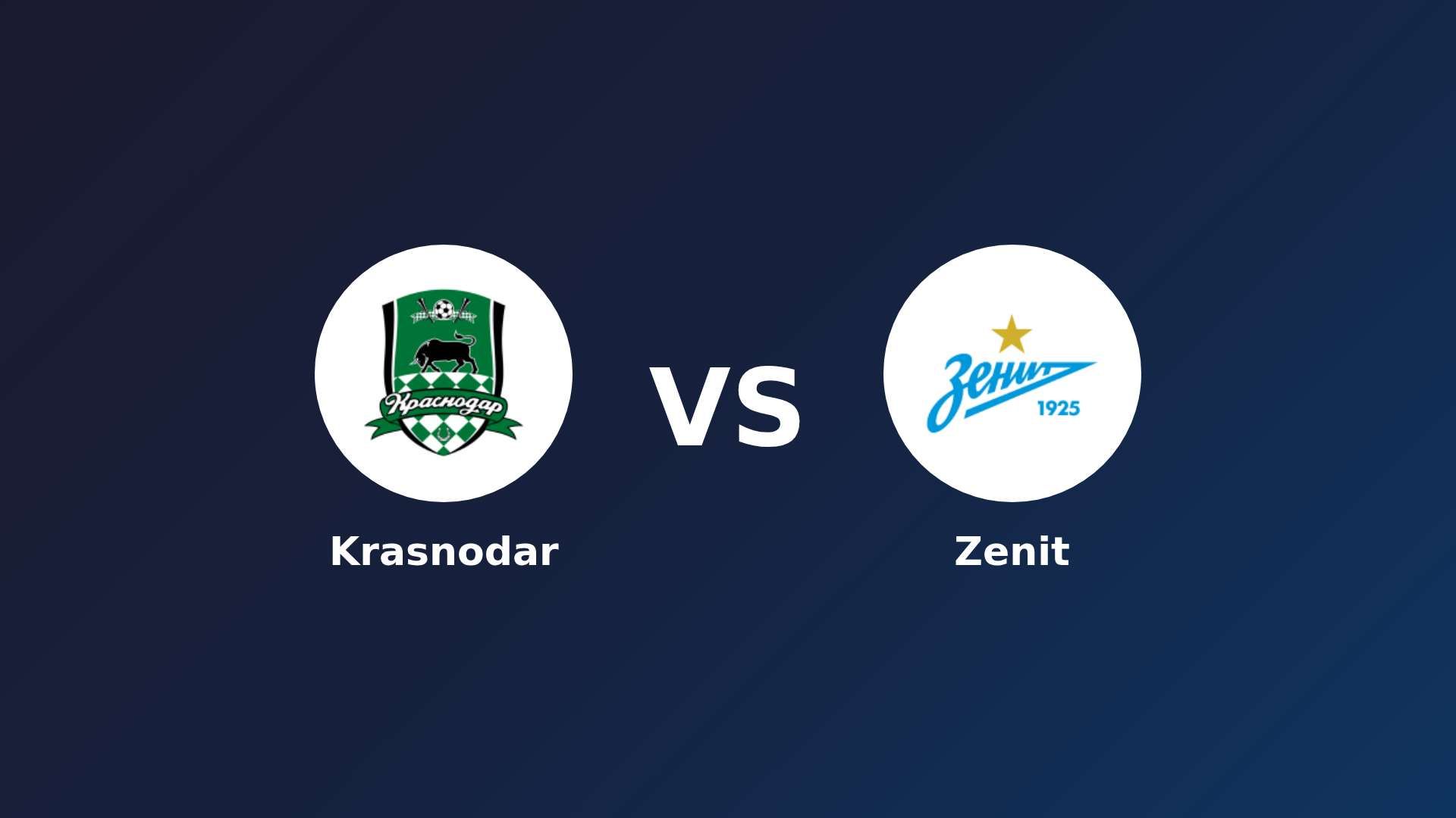 Krasnodar vs Zenit