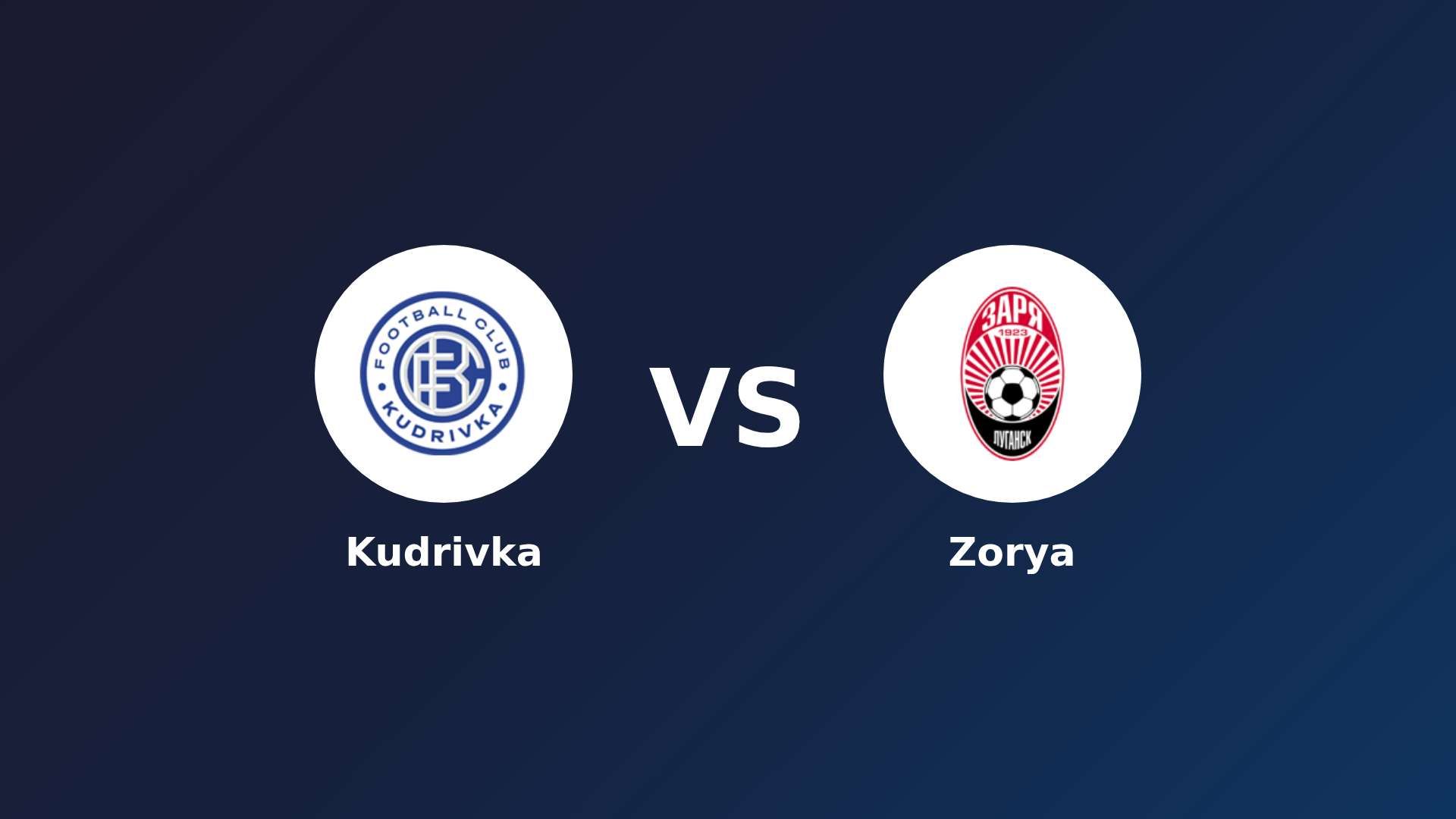 Kudrivka vs Zorya Luhansk