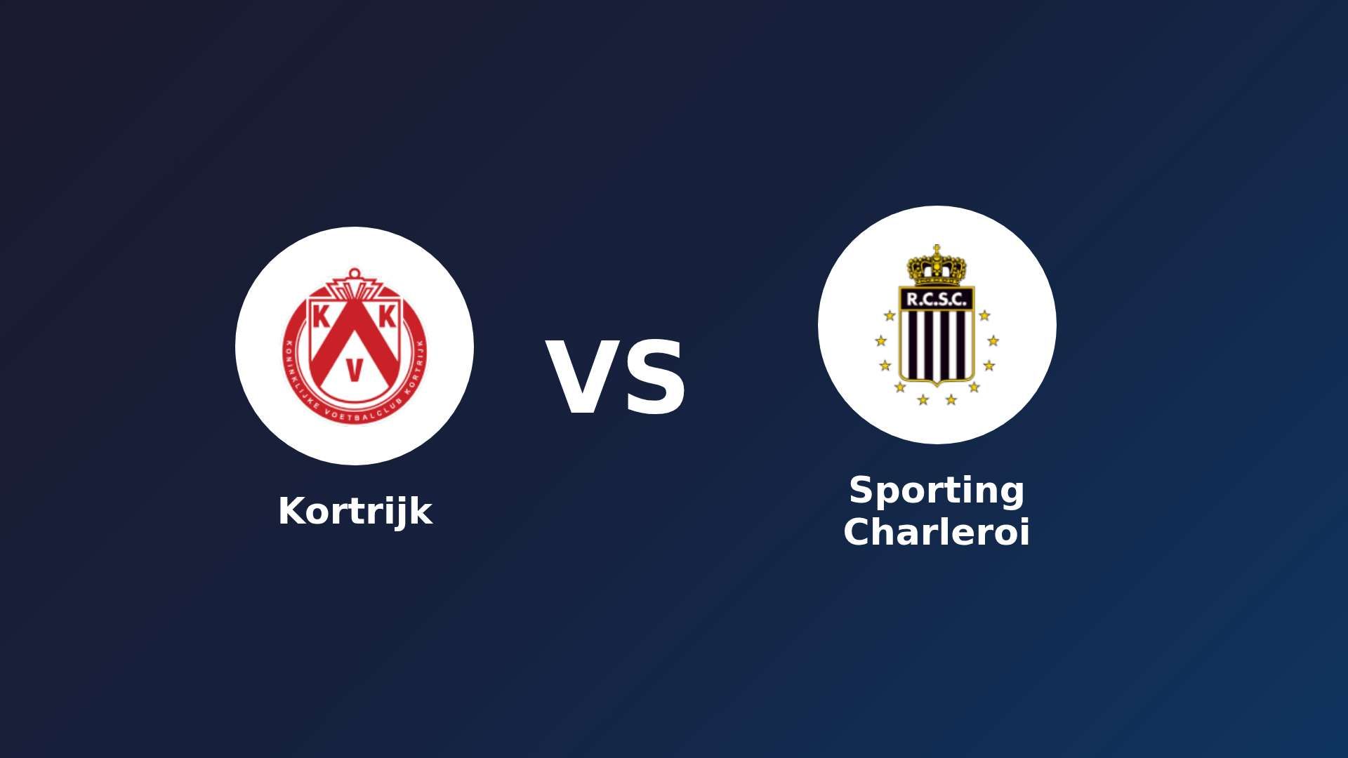 KV Kortrijk vs Sporting Charleroi