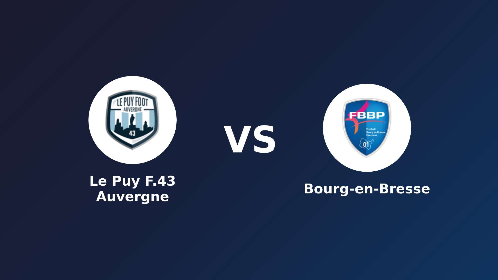 Le Puy-en-Velay vs Bourg-en-Bresse