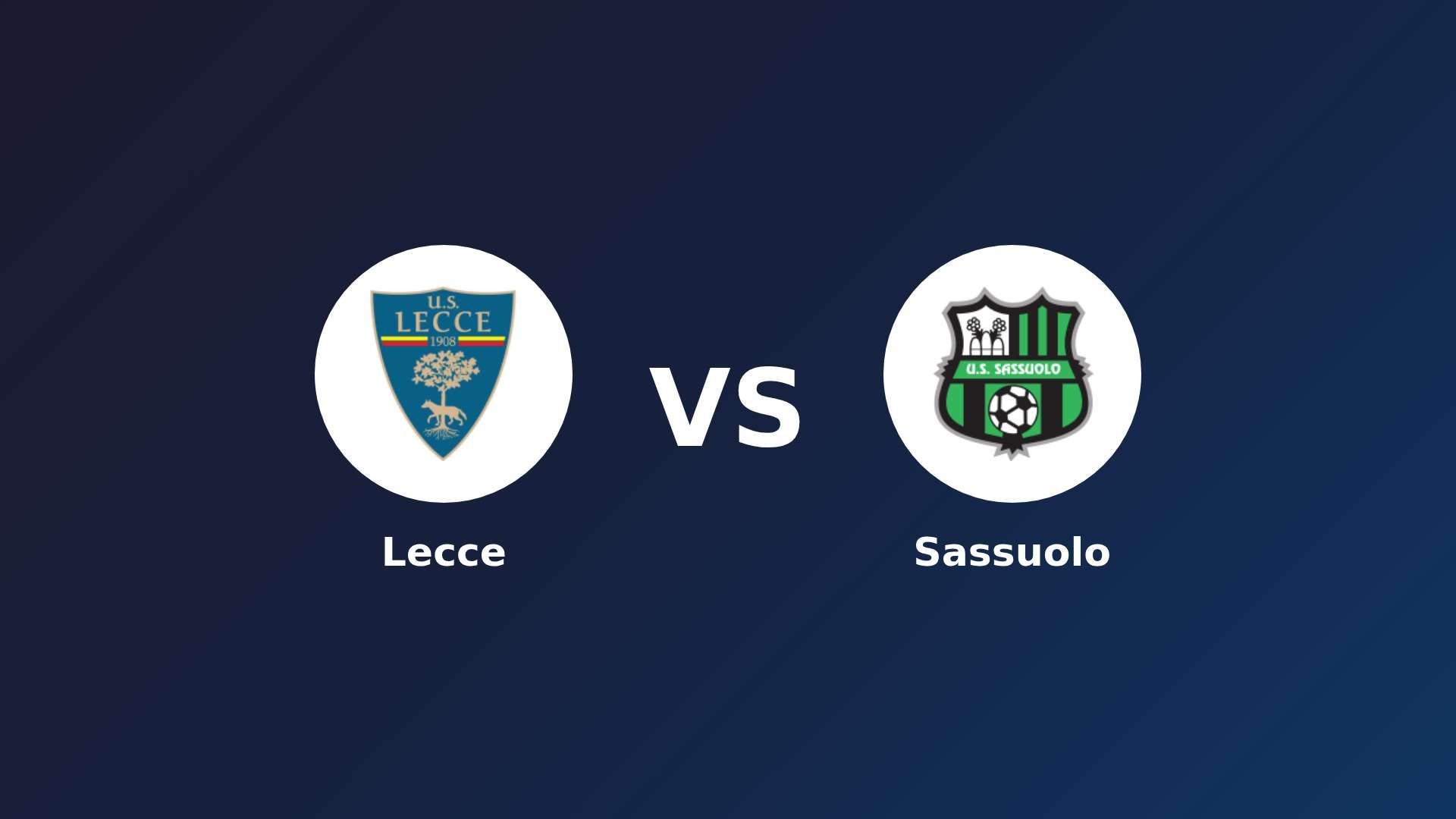 Lecce vs Sassuolo