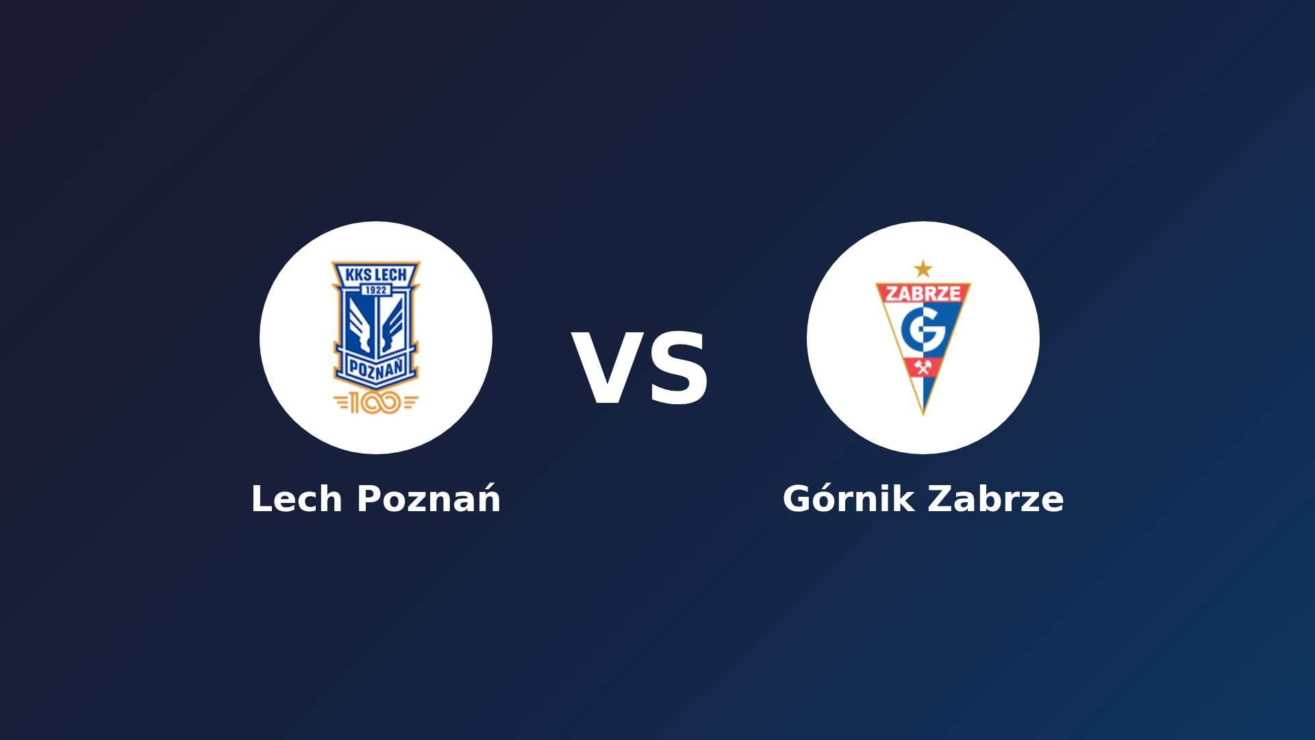 Lech Poznań vs Górnik Zabrze