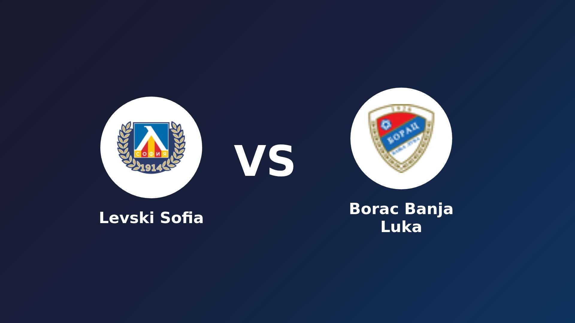 Levski Sofia vs Borac Banja Luka