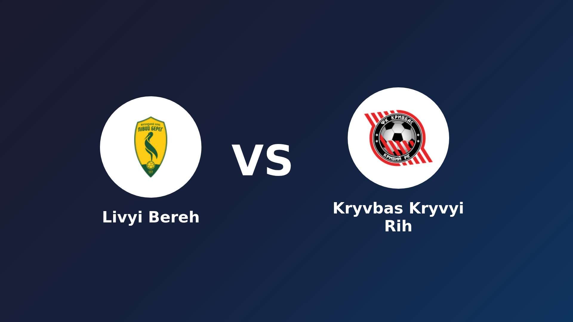 Livyi Bereh vs Kryvbas Kryvyi Rih