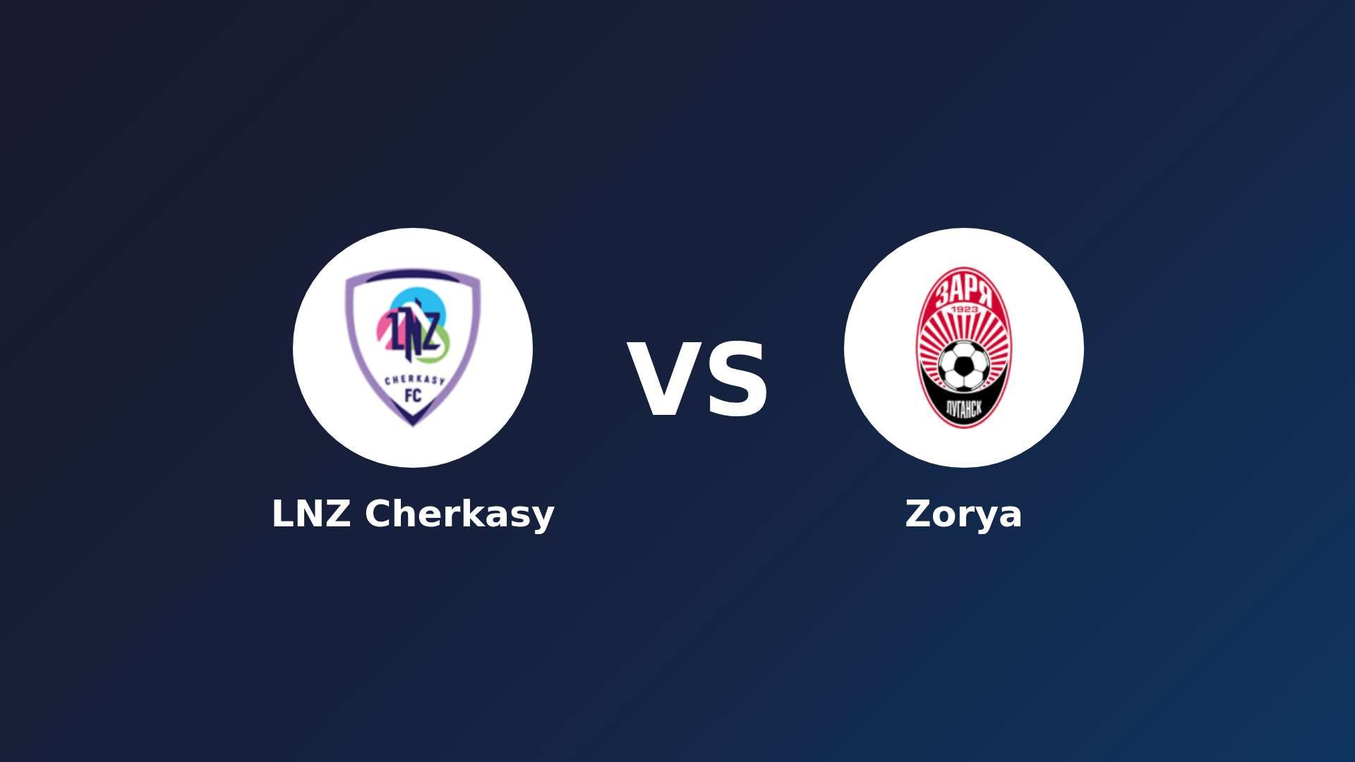 LNZ Cherkasy vs Zorya Luhansk