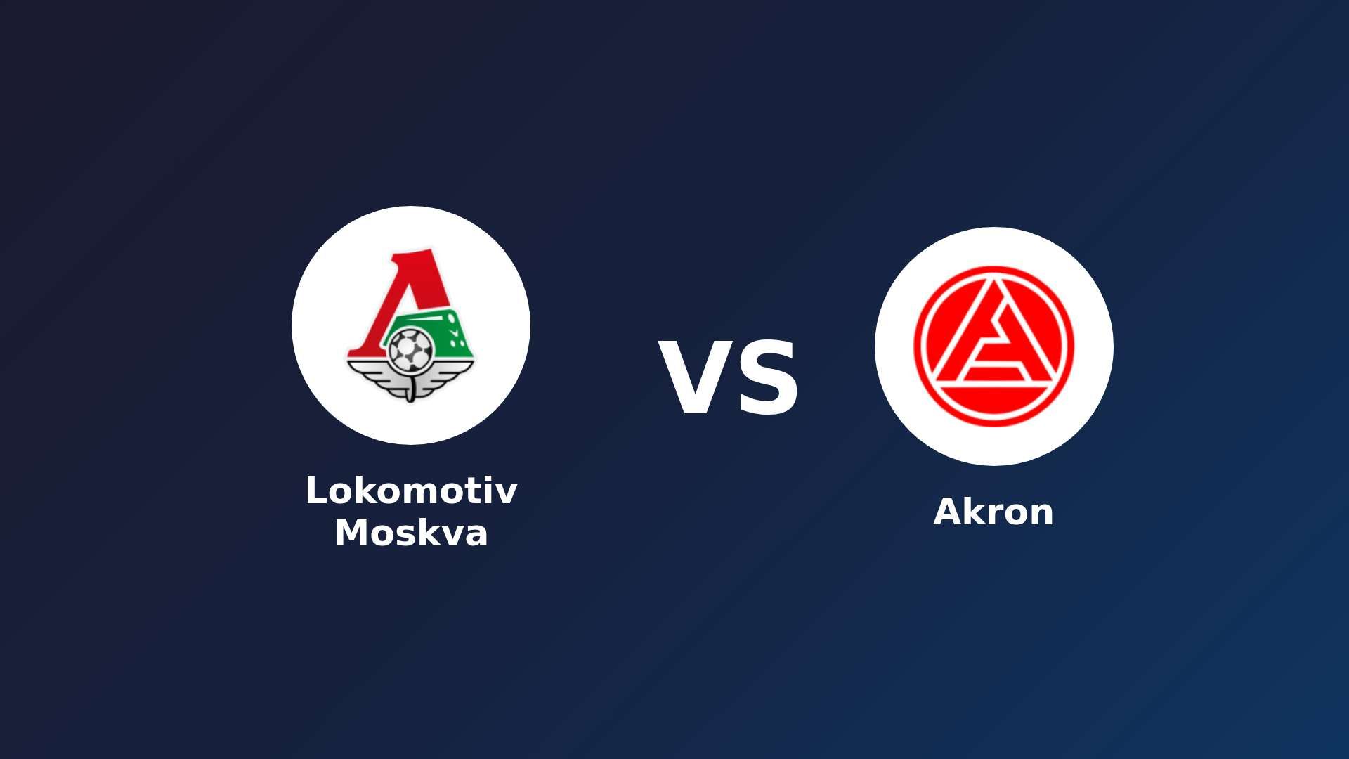 Lokomotiv Moskva vs Akron