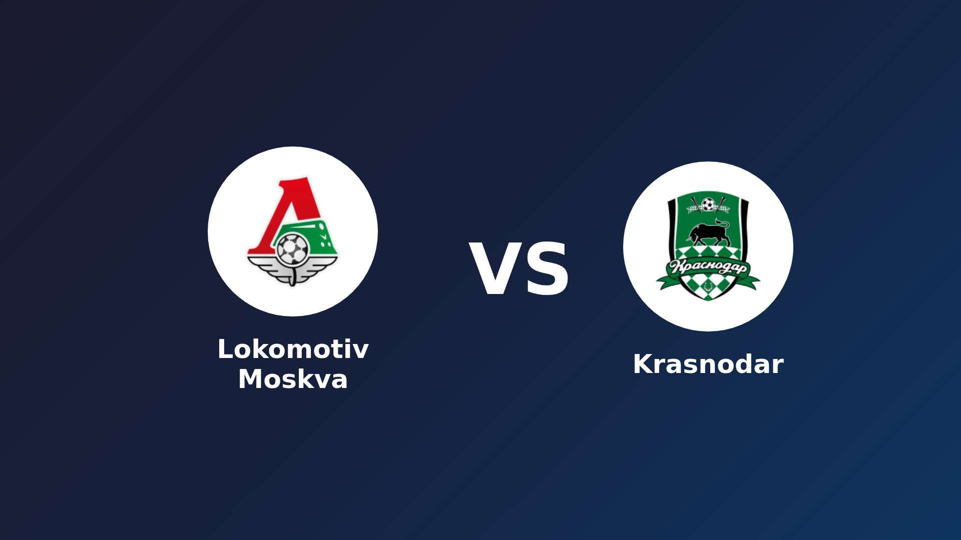 Lokomotiv Moskva vs Krasnodar