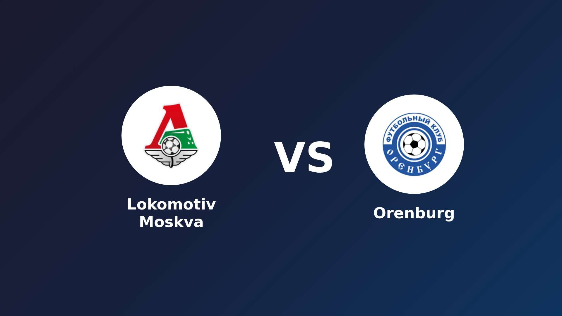 Lokomotiv Moskva vs Orenburg