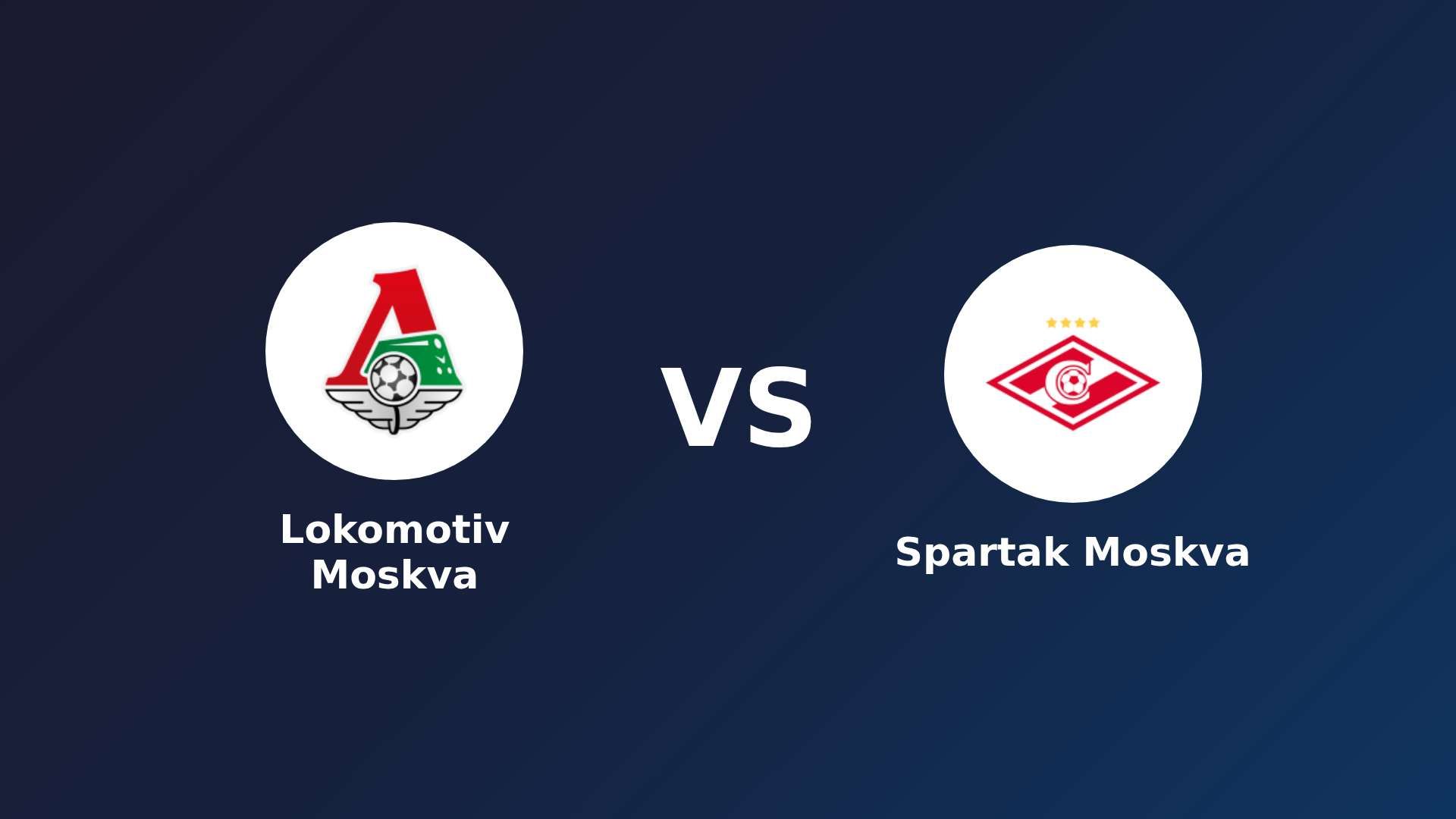 Lokomotiv Moskva vs Spartak Moskva