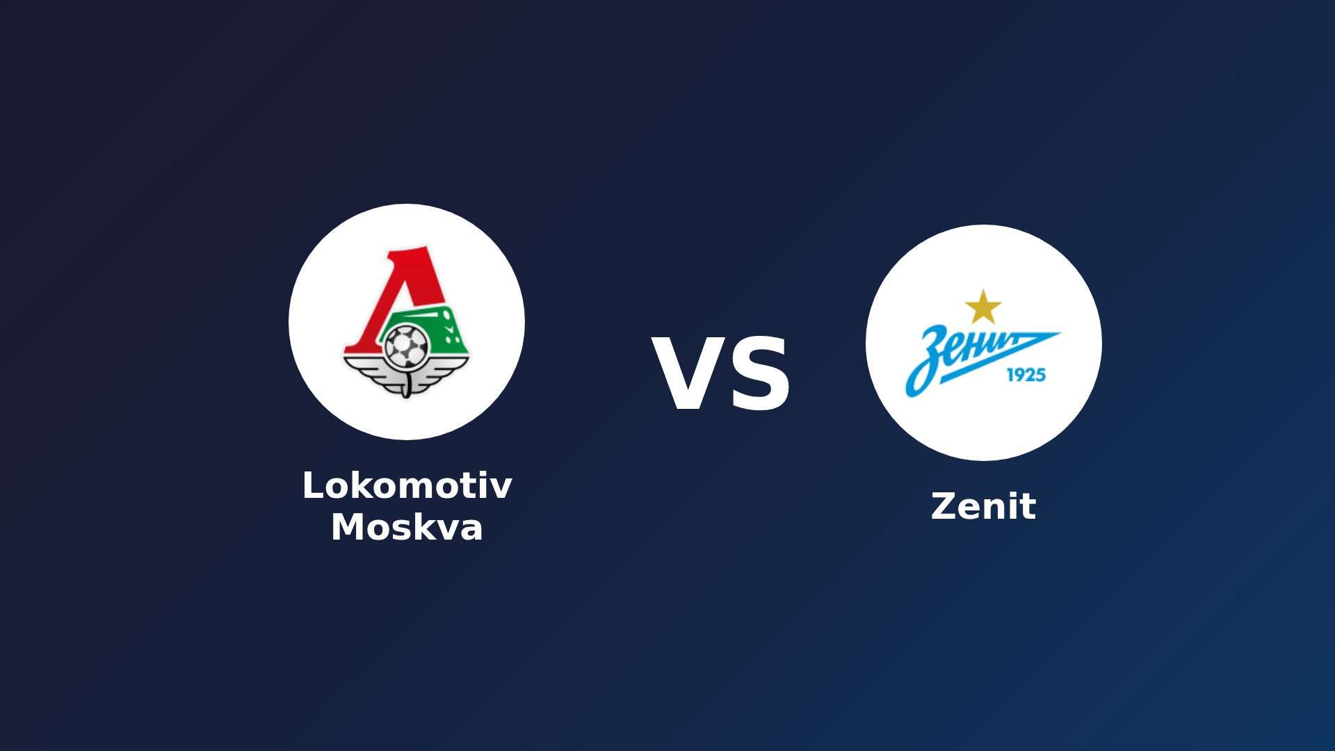 Lokomotiv Moskva vs Zenit