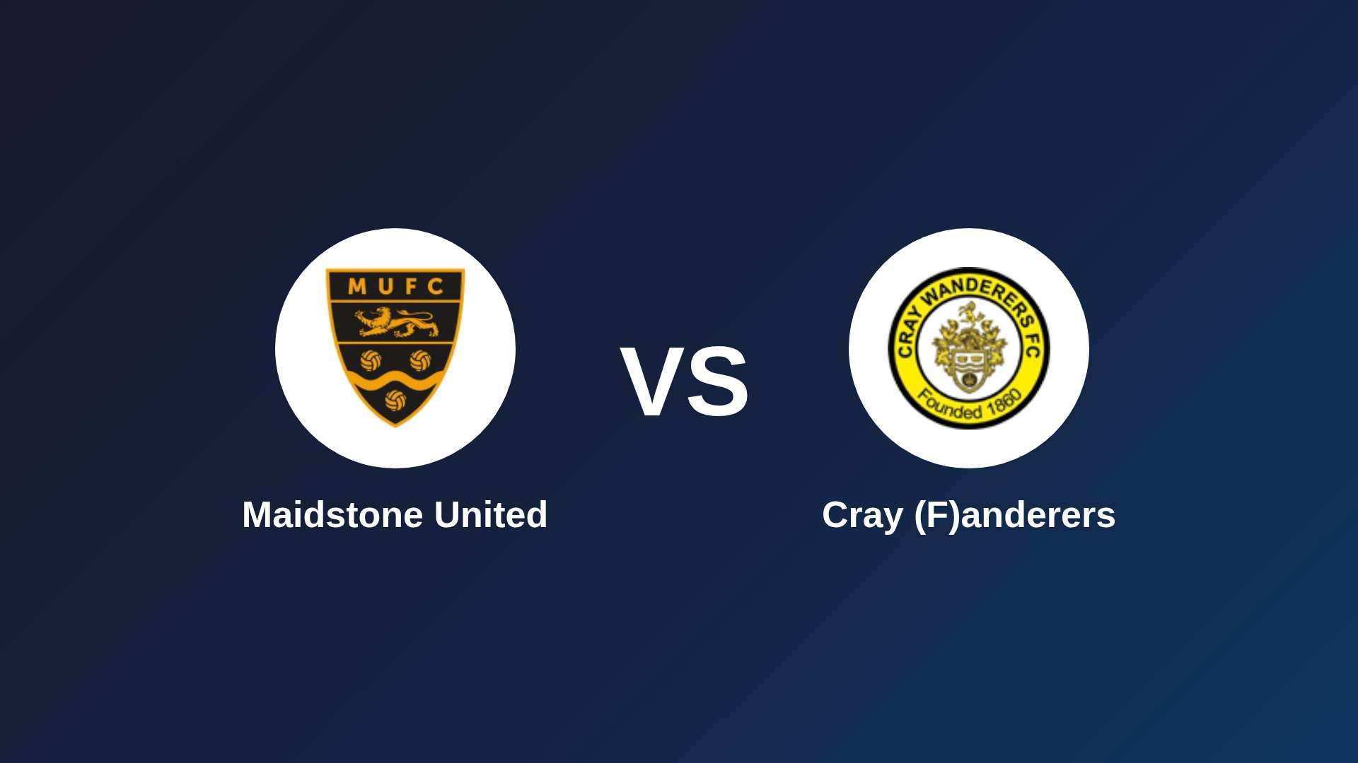 Maidstone United vs Cray (F)anderers