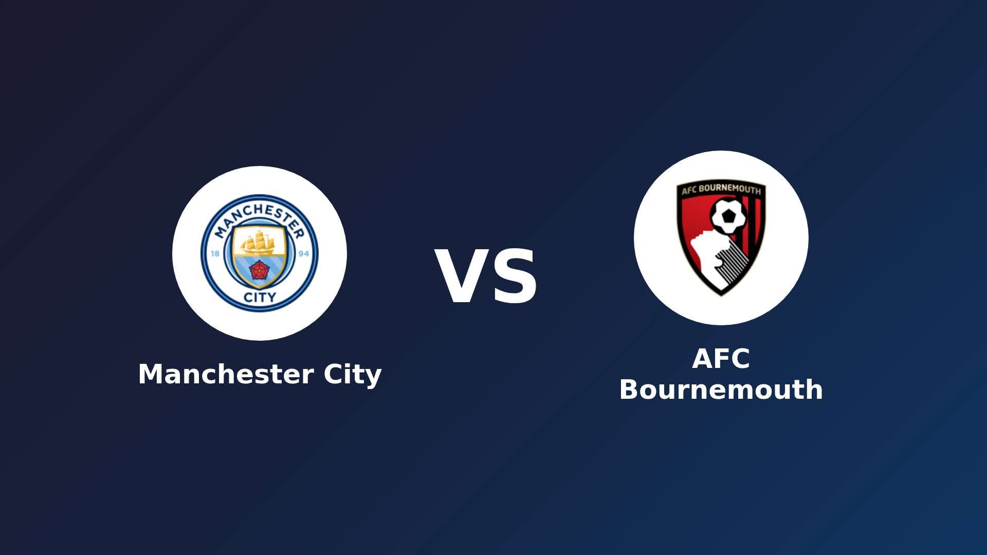 Manchester City vs AFC Bournemouth