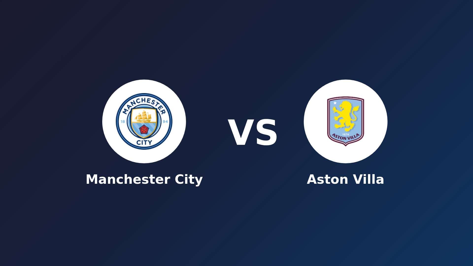 Manchester City vs Aston Villa