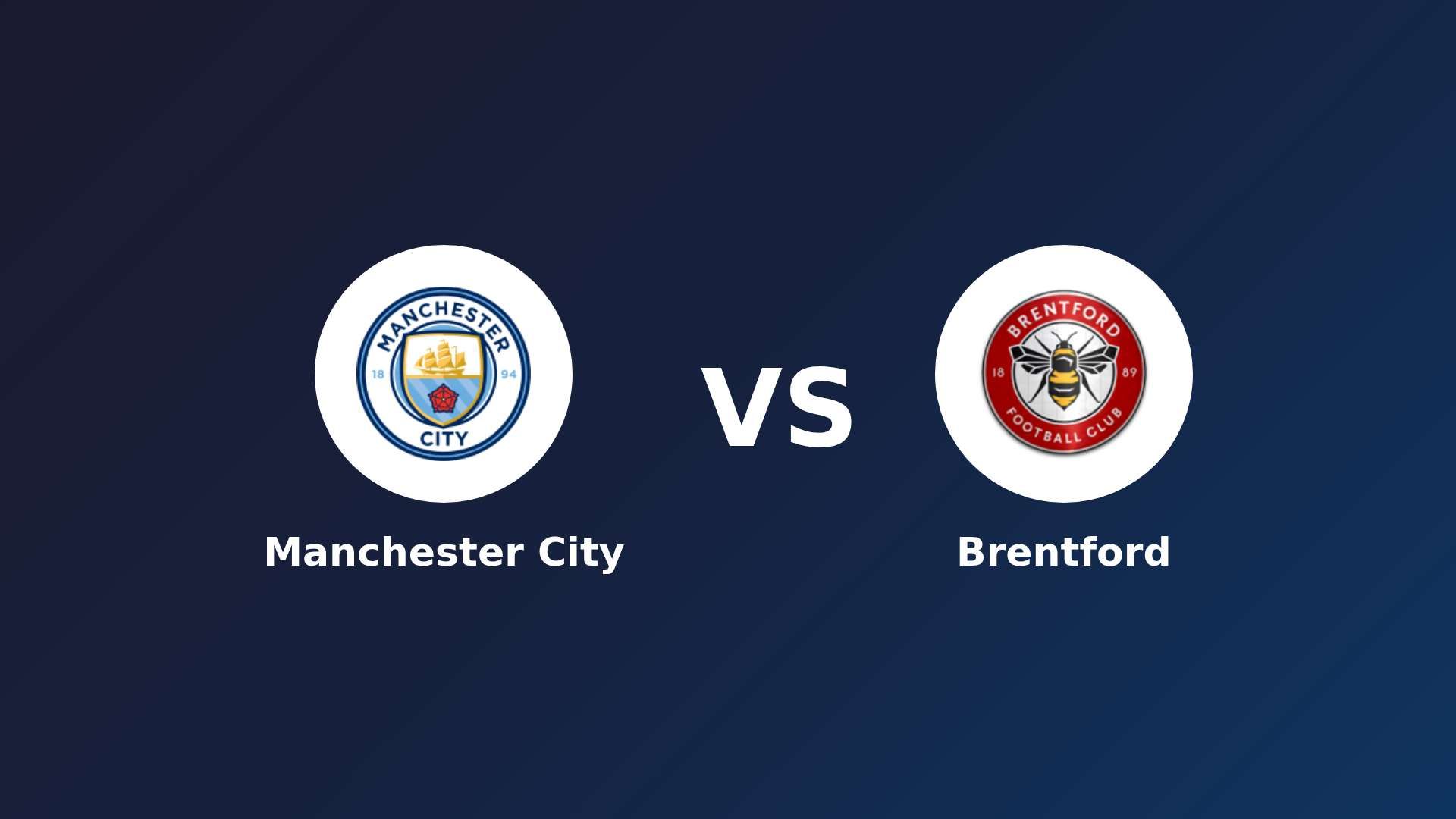 Manchester City vs Brentford