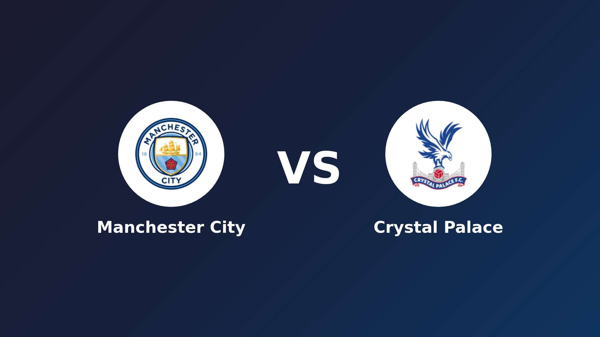 Manchester City vs Crystal Palace