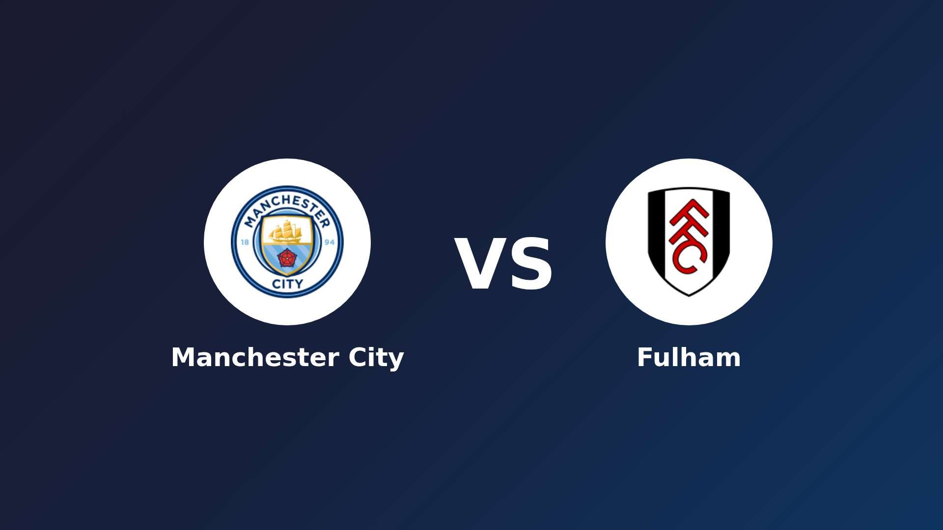 Manchester City vs Fulham