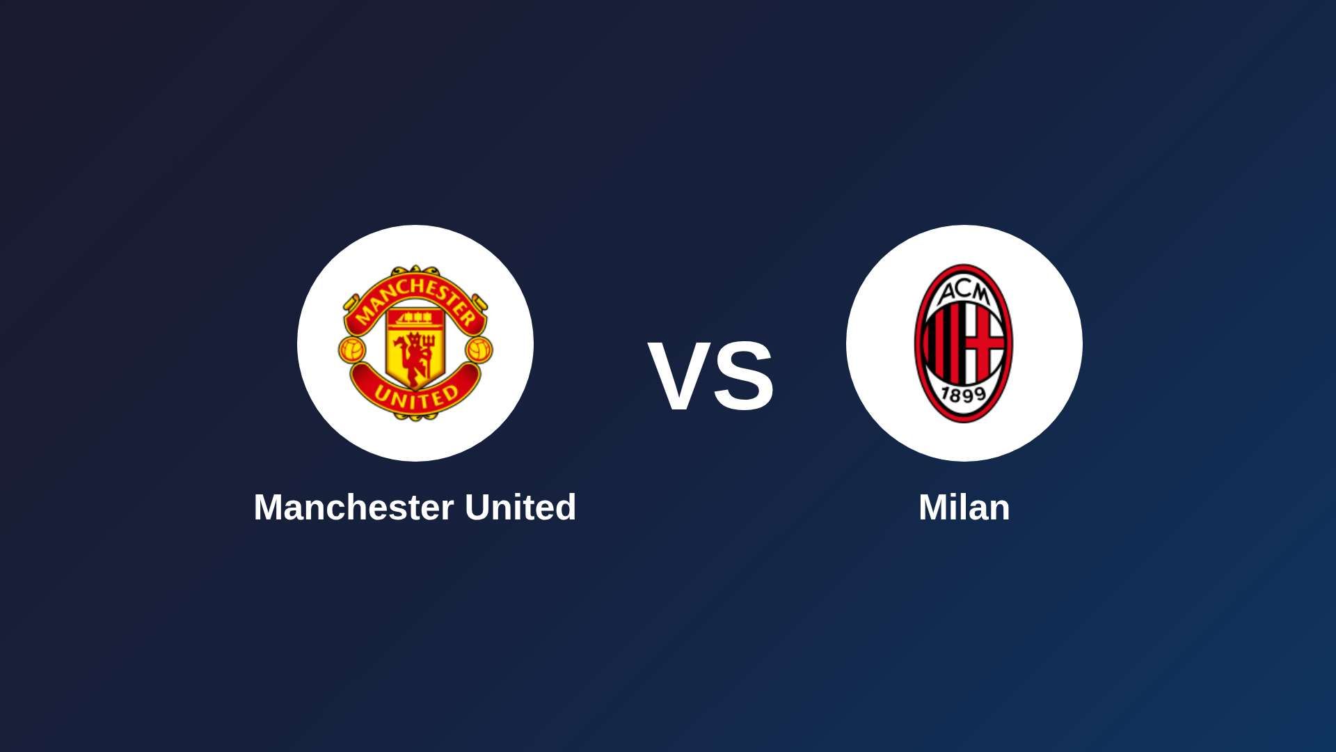 Manchester United vs AC Milan