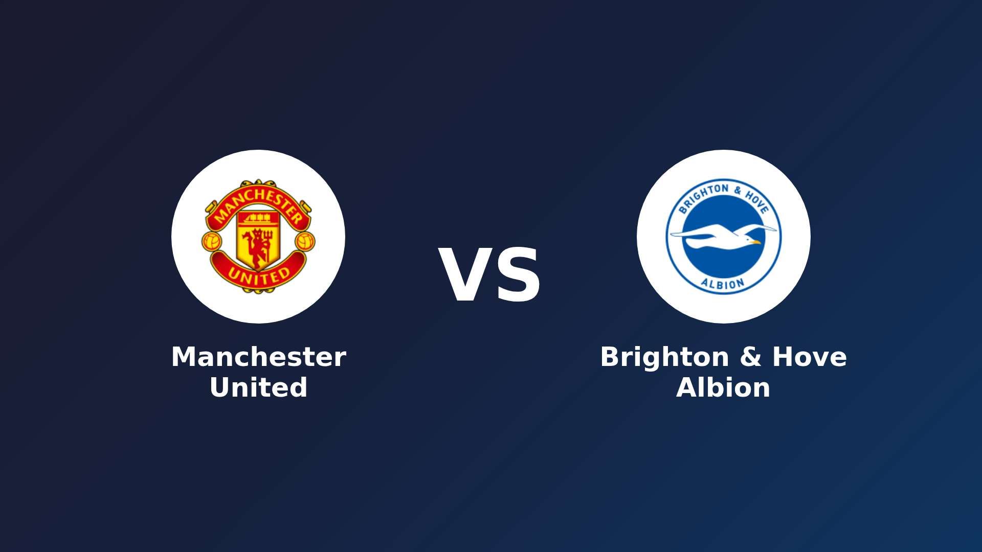 Manchester United vs Brighton & Hove Albion