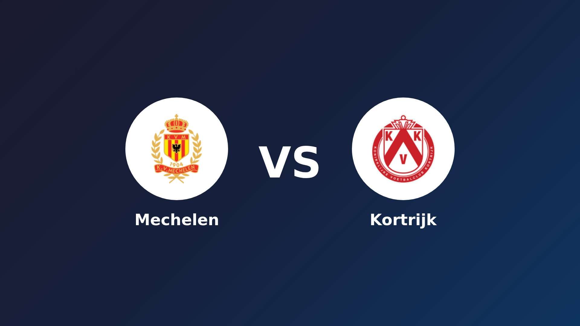 Mechelen vs KV Kortrijk