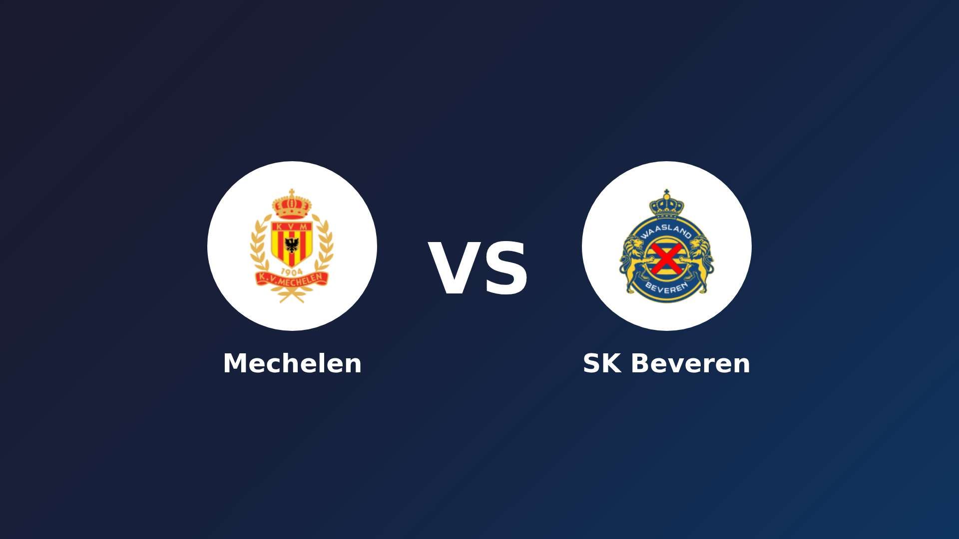 Mechelen vs SK Beveren