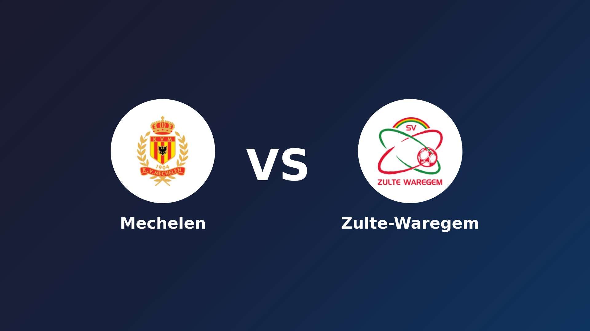 Mechelen vs Zulte-Waregem