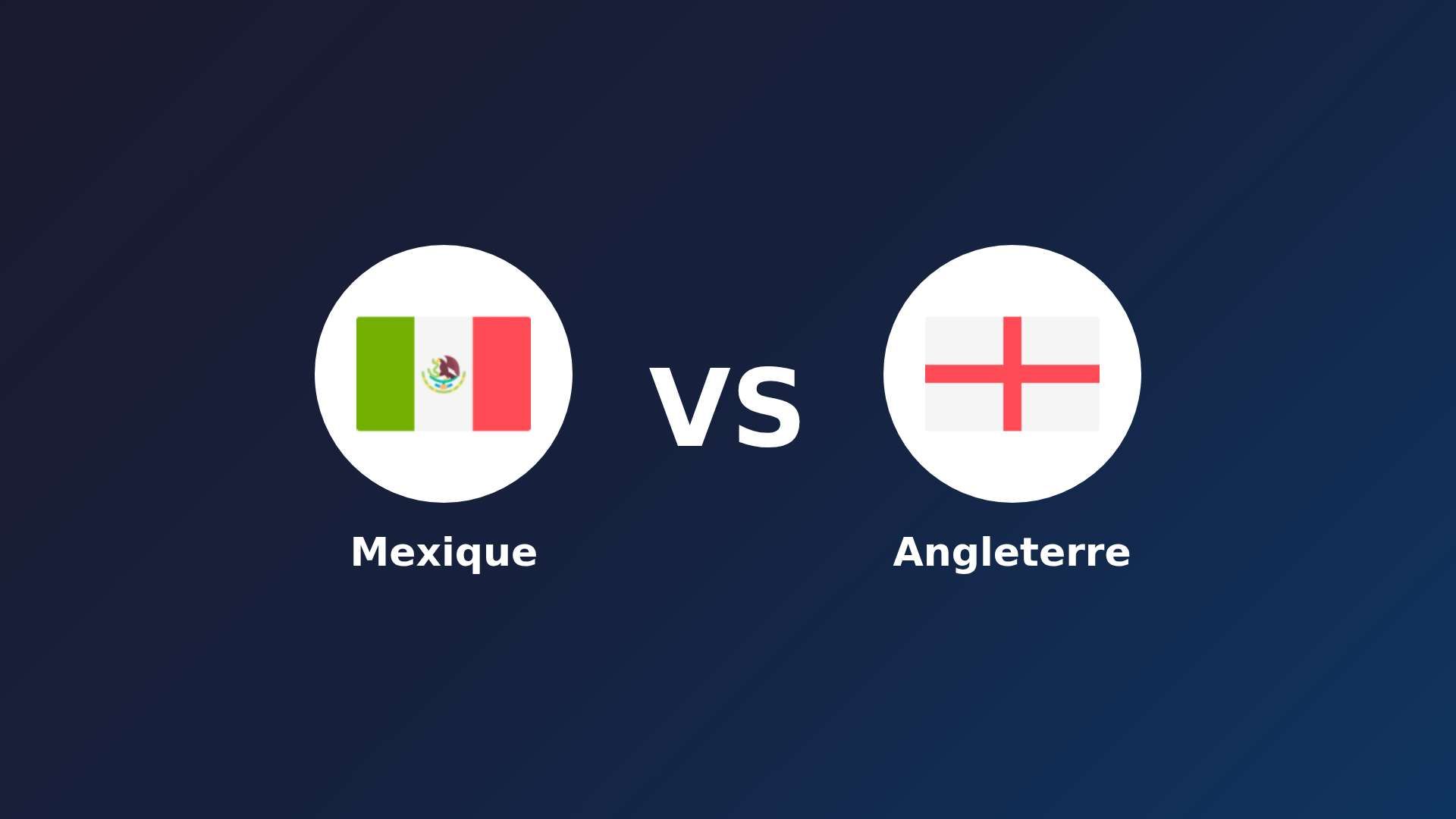 Mexique - Angleterre