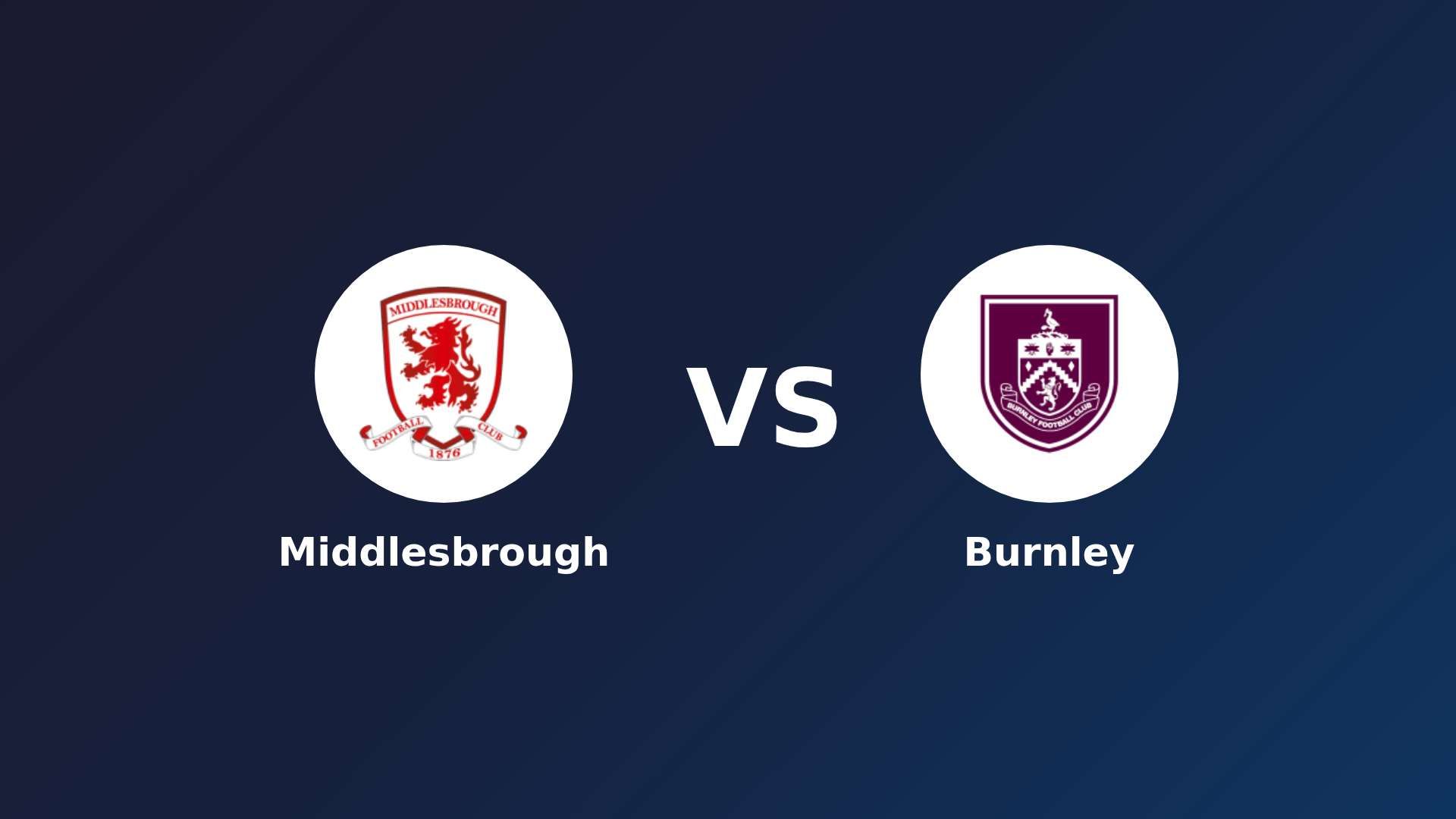 Middlesbrough vs Burnley