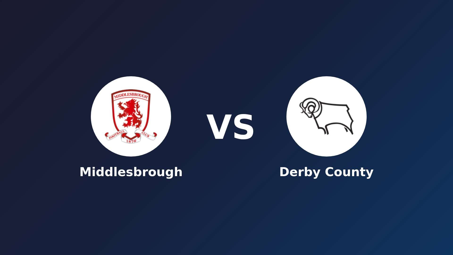 Middlesbrough vs Derby County
