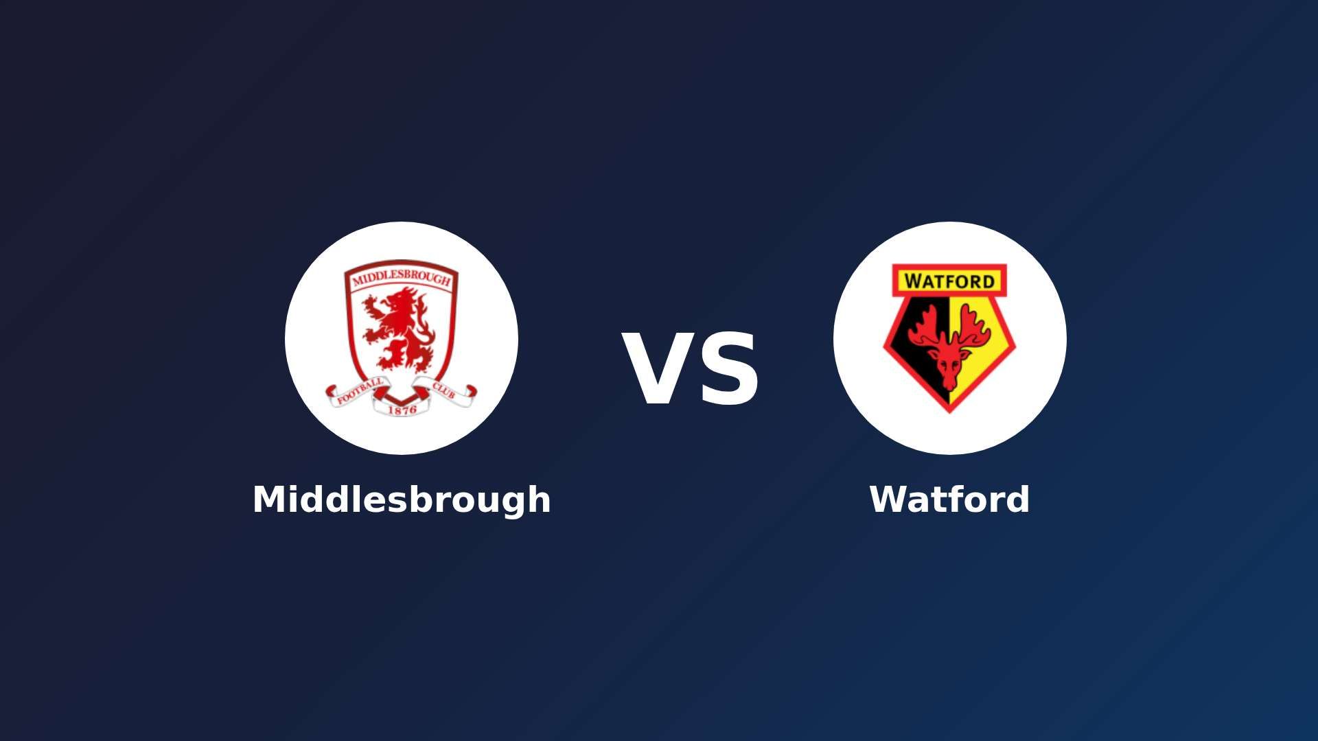 Middlesbrough vs (F)atford
