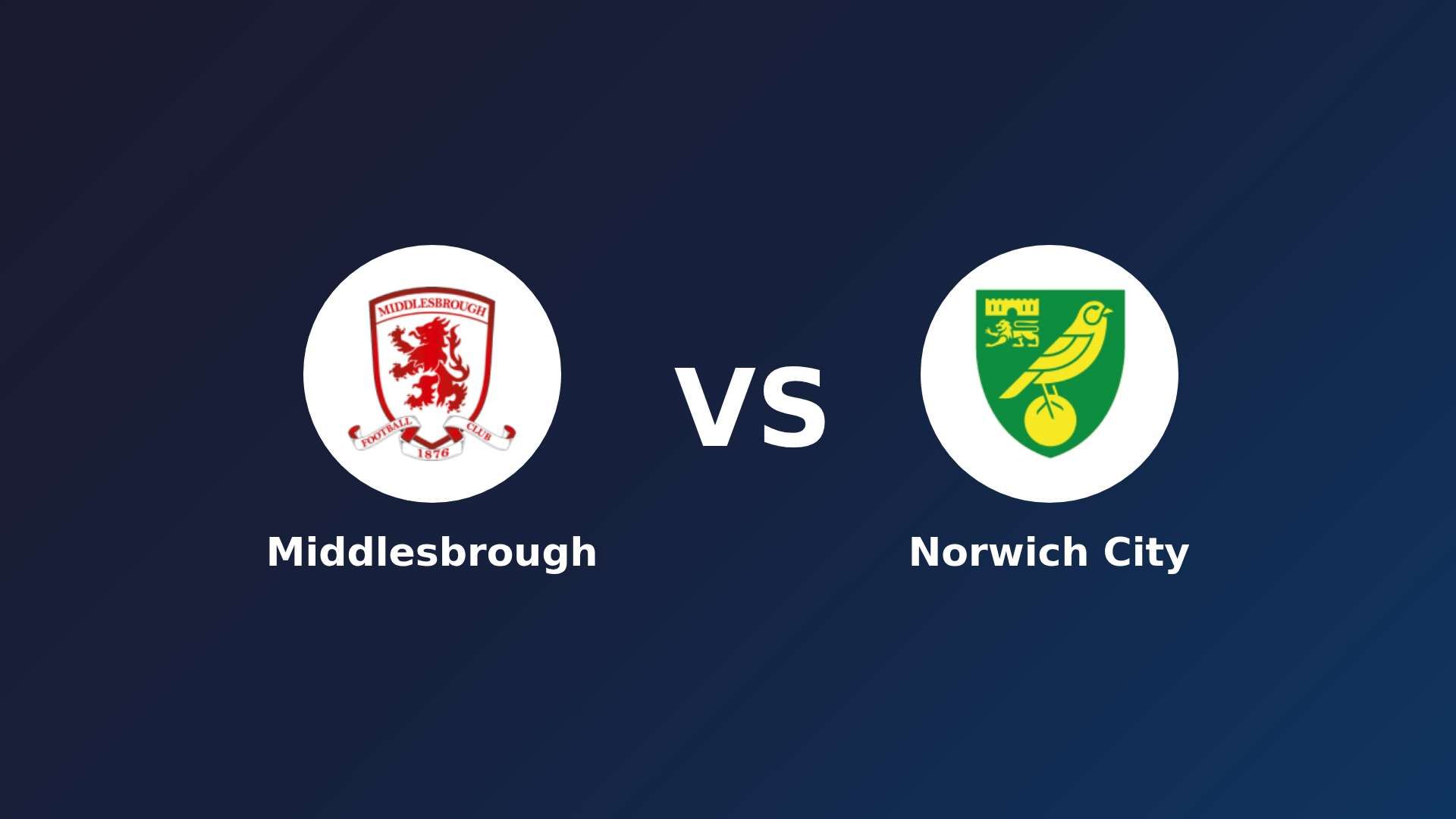 Middlesbrough vs Norwich City