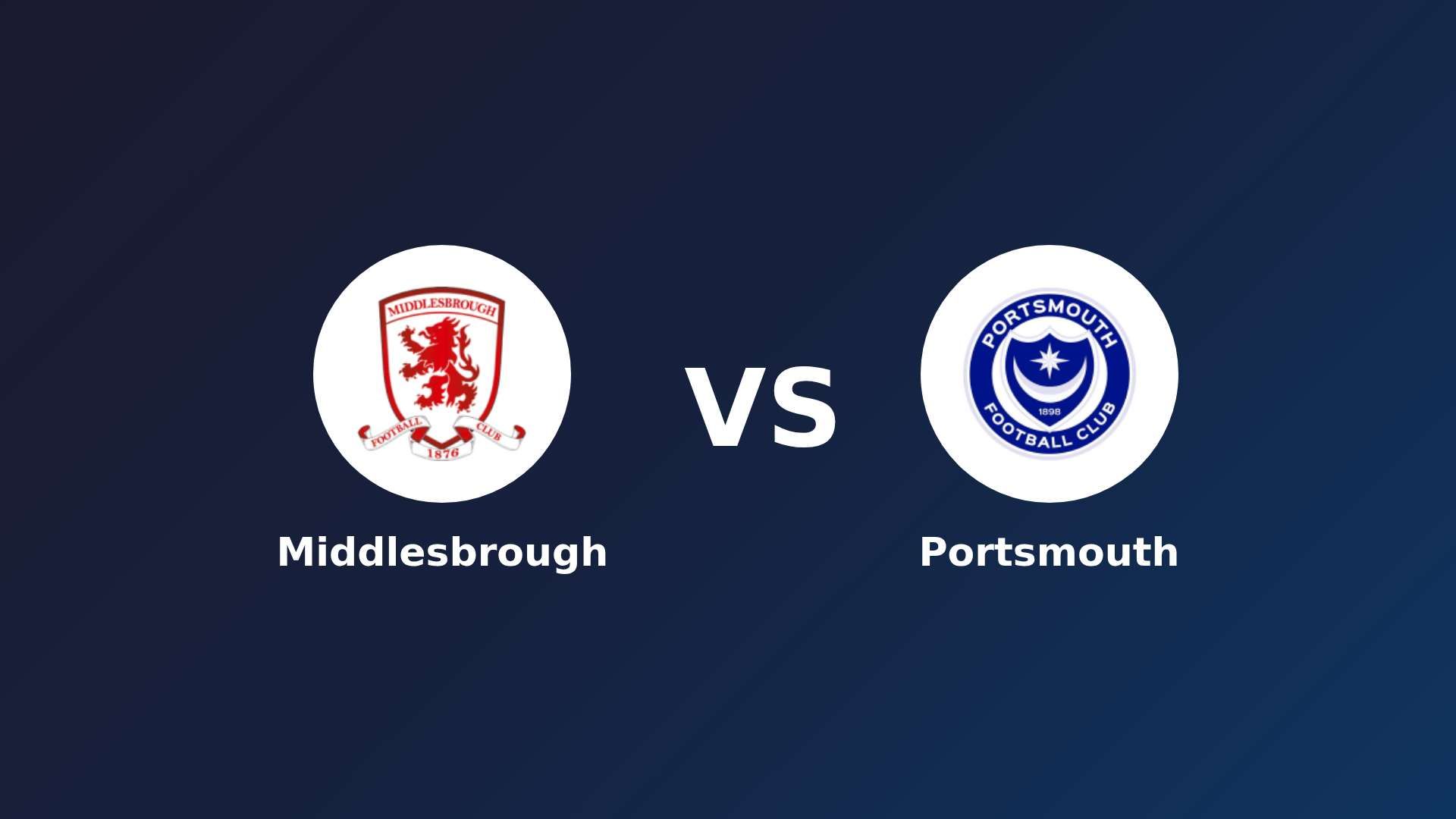 Middlesbrough vs Portsmouth
