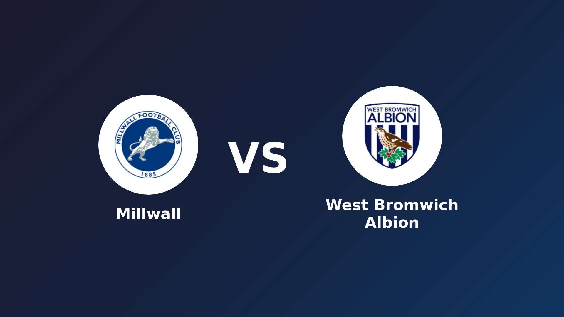 Millwall vs (F)est Bromwich Albion
