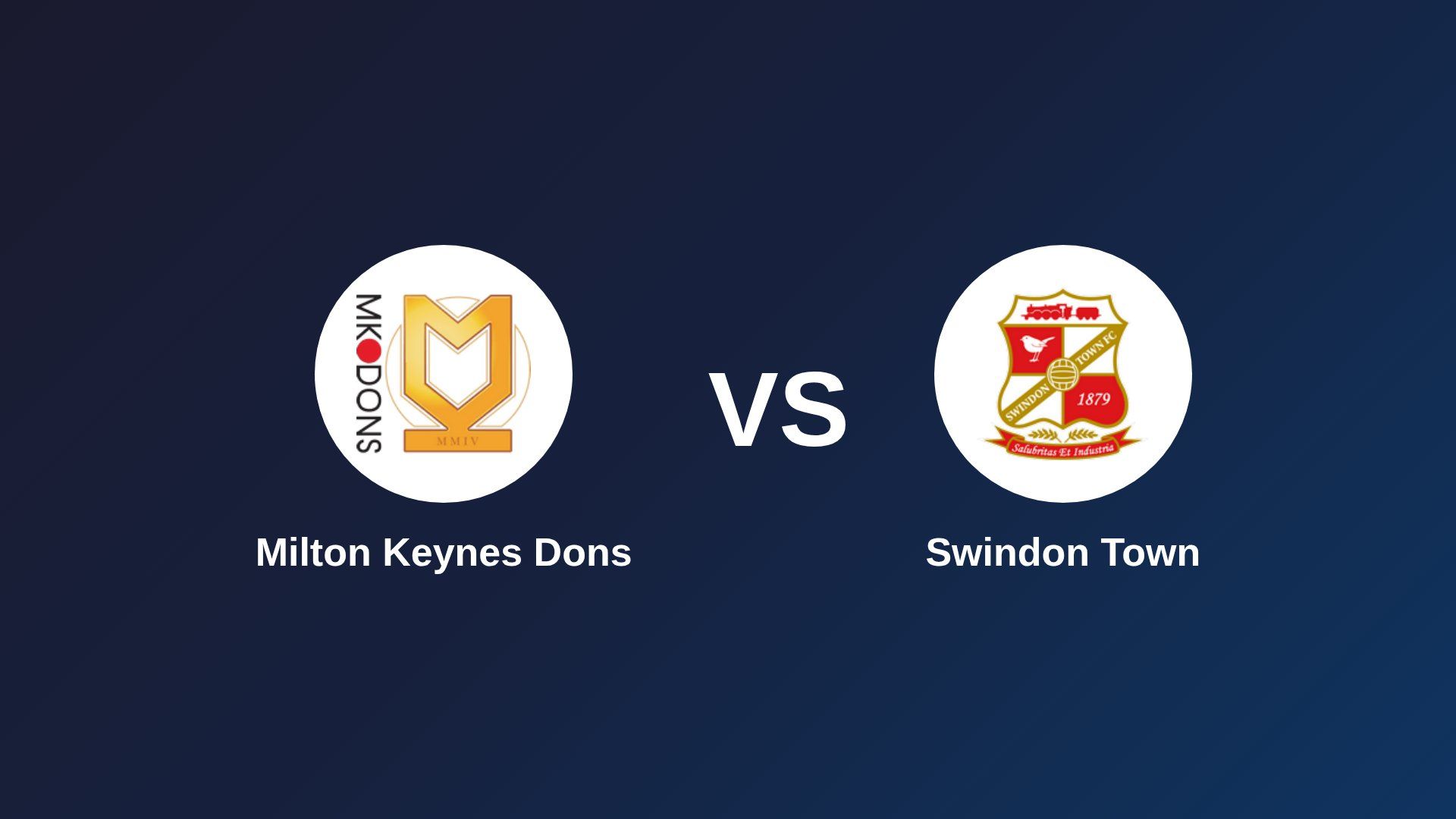 Milton Keynes Dons vs Swindon Town