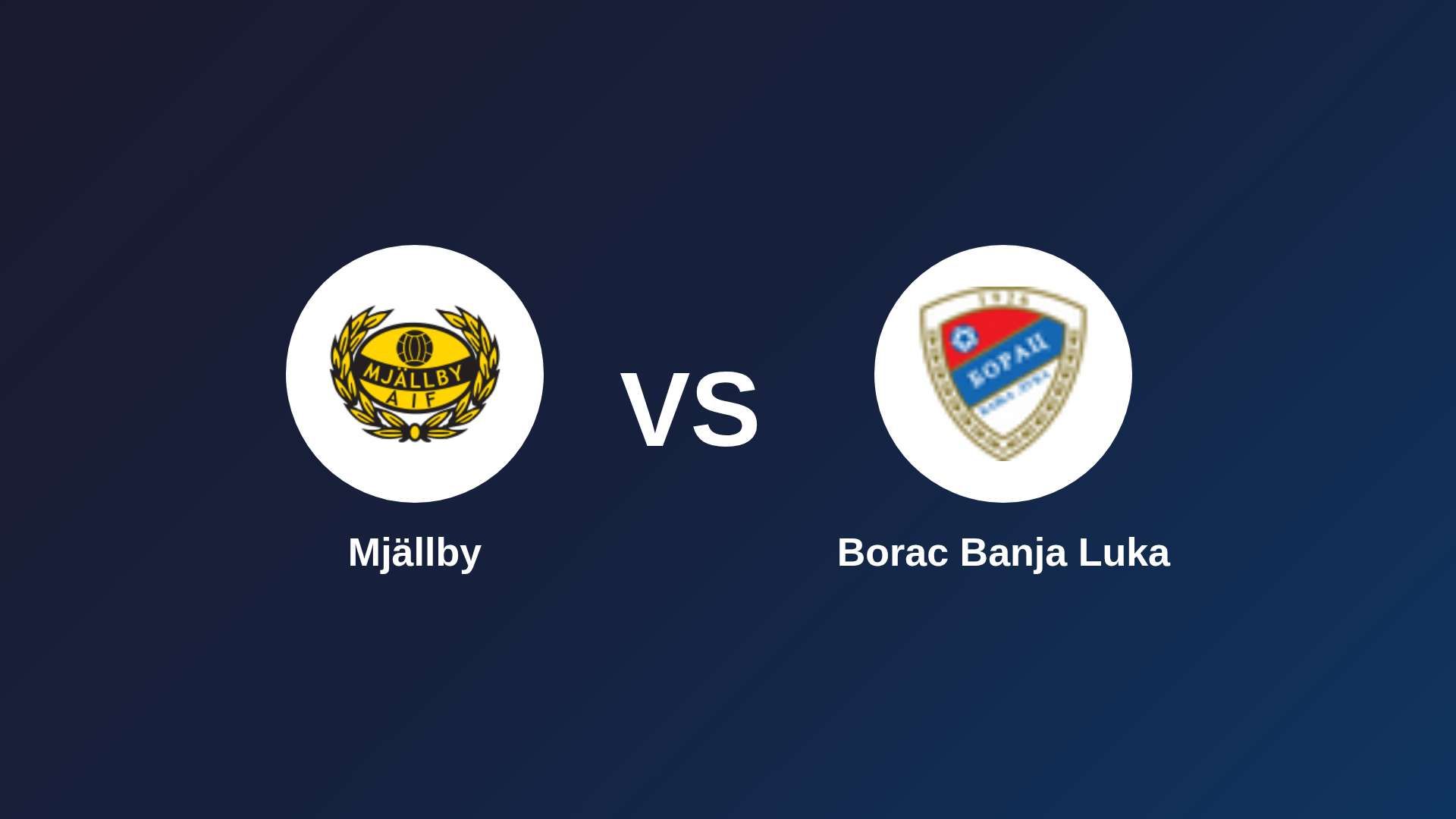 Mjällby vs Borac Banja Luka